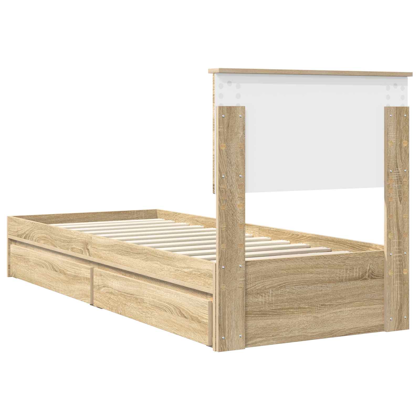 Lit de Rangement Chêne Sonoma 75 x 190 cm Bois d'ingénierie - XIOS