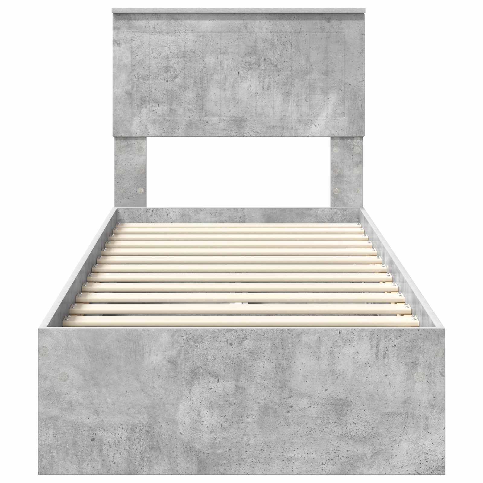 Cadre de lit Gris béton 75 x 190 cm Bois d'ingénierie - XIOS