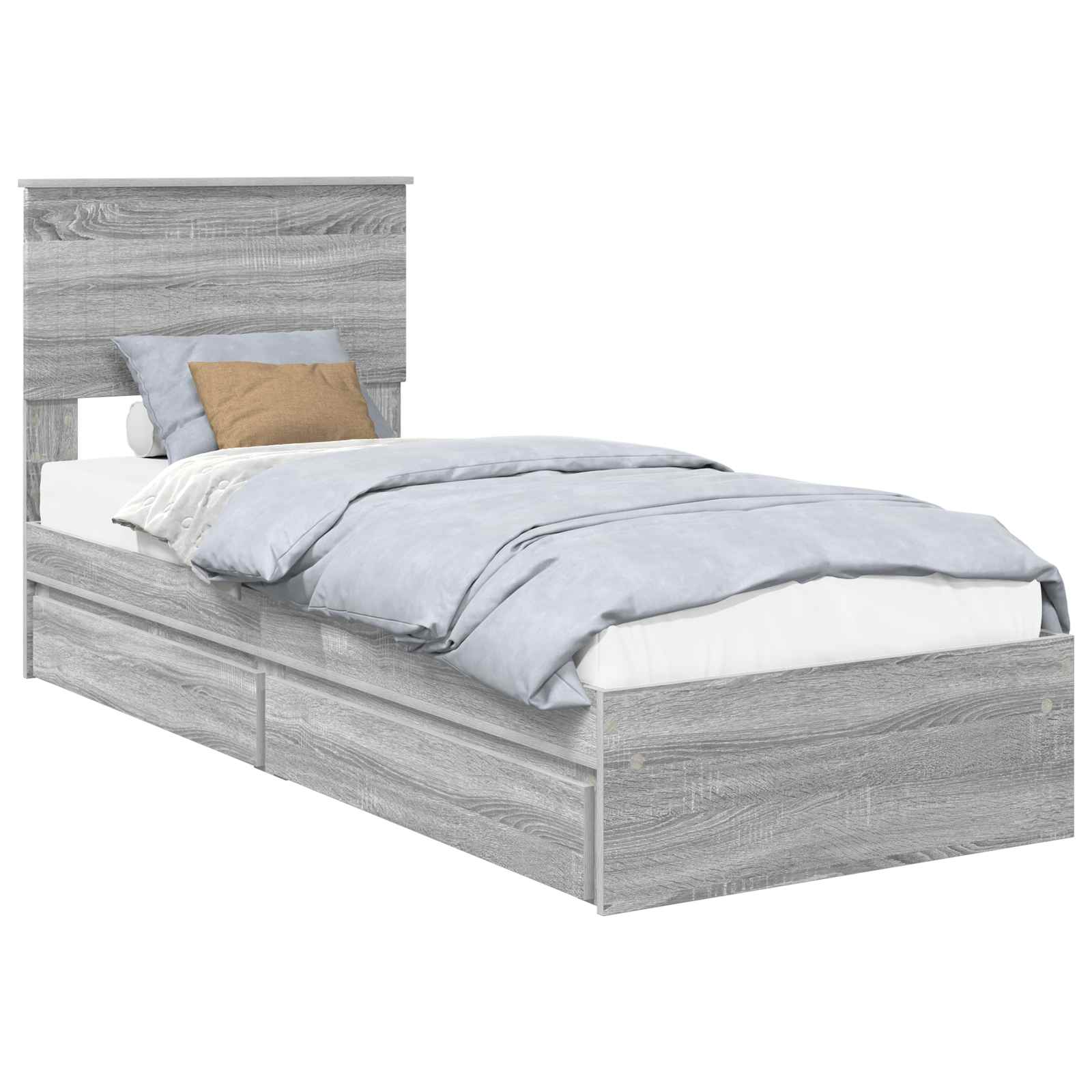Lit de Rangement Gris Sonoma 75 x 190 cm Bois d'ingénierie - XIOS