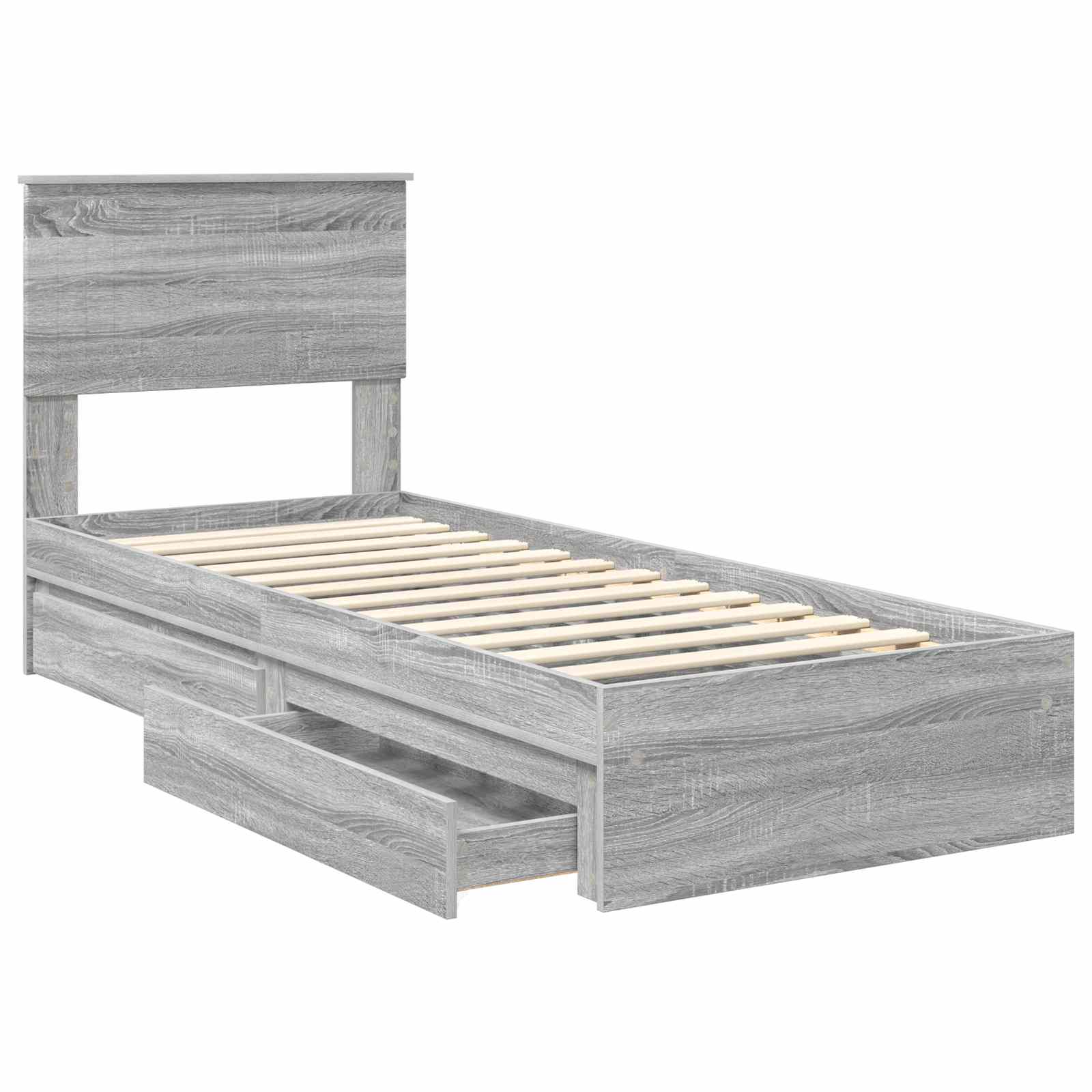 Lit de Rangement Gris Sonoma 75 x 190 cm Bois d'ingénierie - XIOS