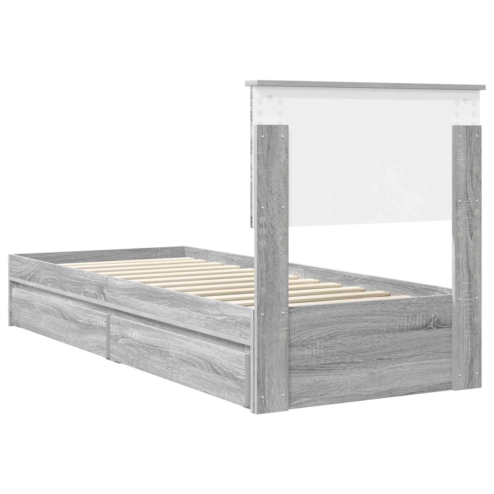 Lit de Rangement Gris Sonoma 75 x 190 cm Bois d'ingénierie - XIOS