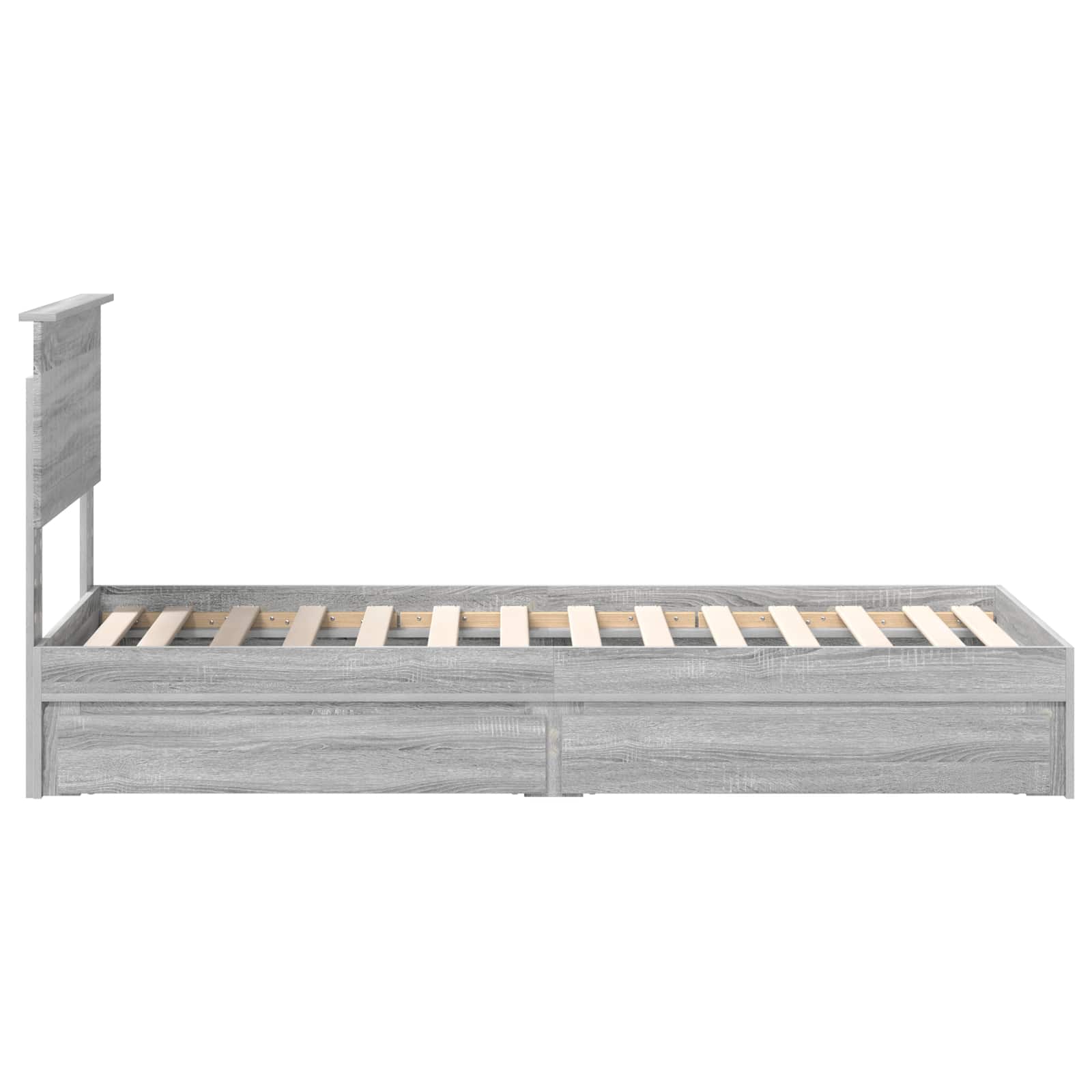 Lit de Rangement Gris Sonoma 75 x 190 cm Bois d'ingénierie - XIOS