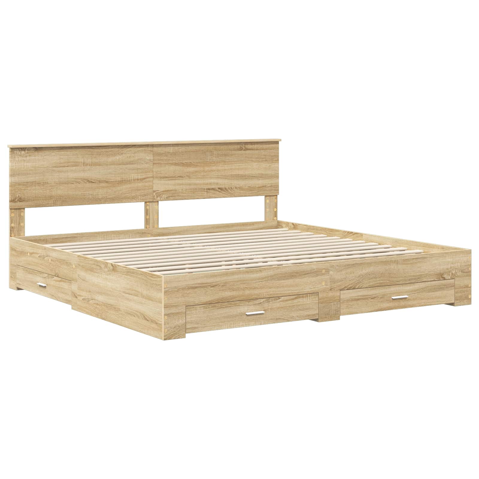 Cadre de lit Chêne Sonoma 200 x 200 cm Bois d'ingénierie - XIOS