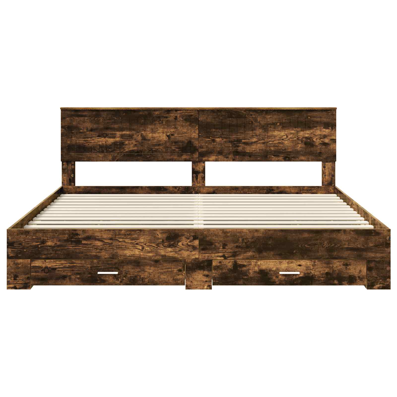 Cadre de lit Chêne fumé 200 x 200 cm Bois d'ingénierie - XIOS
