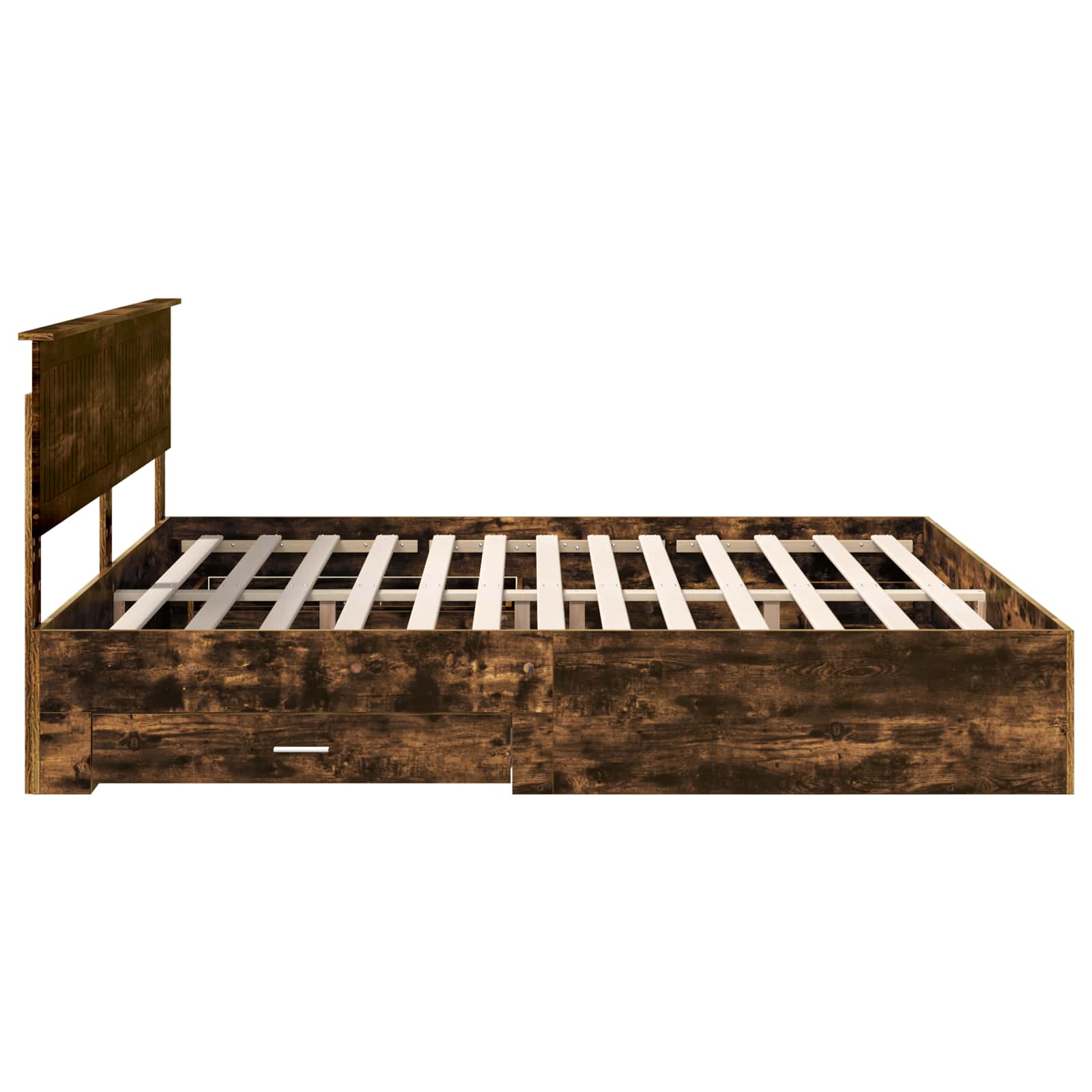 Cadre de lit Chêne fumé 200 x 200 cm Bois d'ingénierie - XIOS