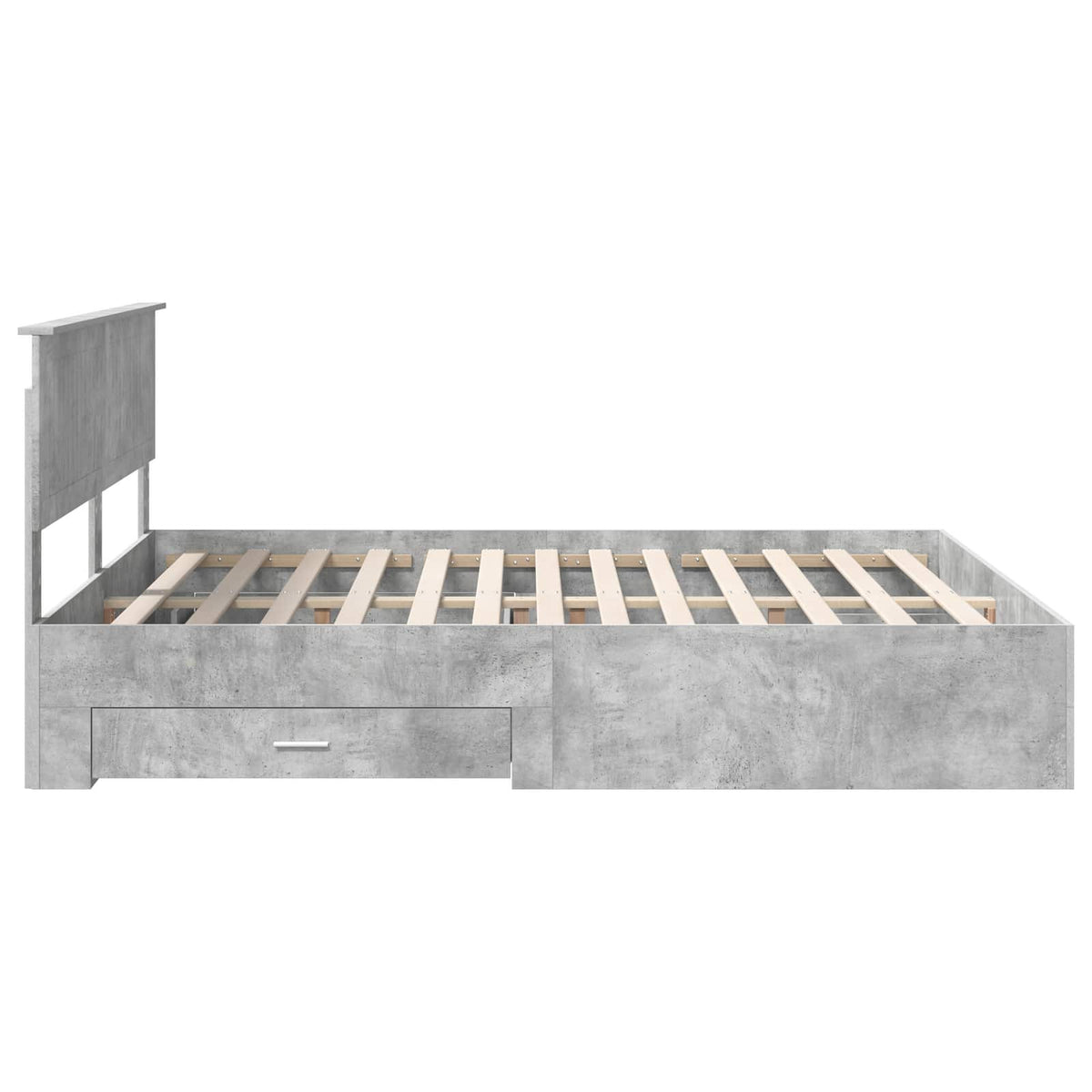 Cadre de lit Gris béton 160 x 200 cm Bois d'ingénierie