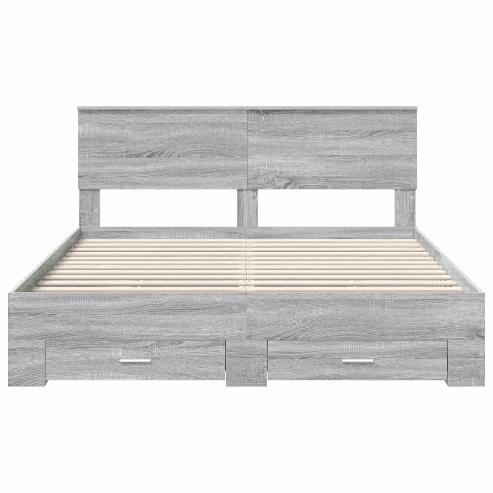 Cadre de lit Sonoma gris 160 x 200 cm Bois d'ingénierie - XIOS