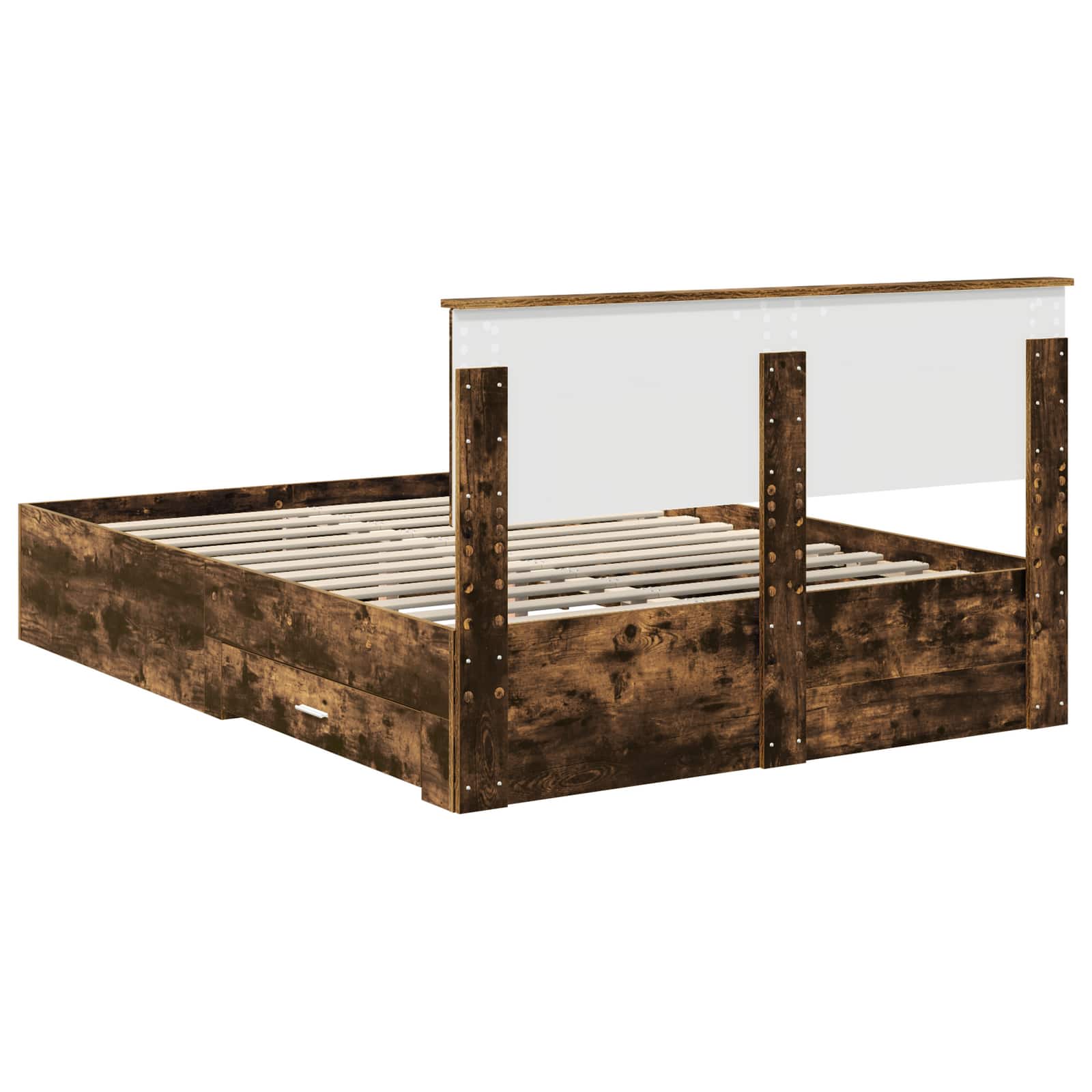 Cadre de lit Chêne fumé 140 x 200 cm Bois d'ingénierie - XIOS
