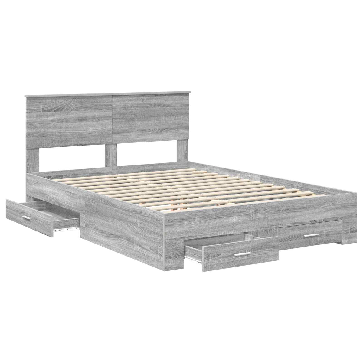 Cadre de lit Sonoma gris 140 x 200 cm Bois d'ingénierie