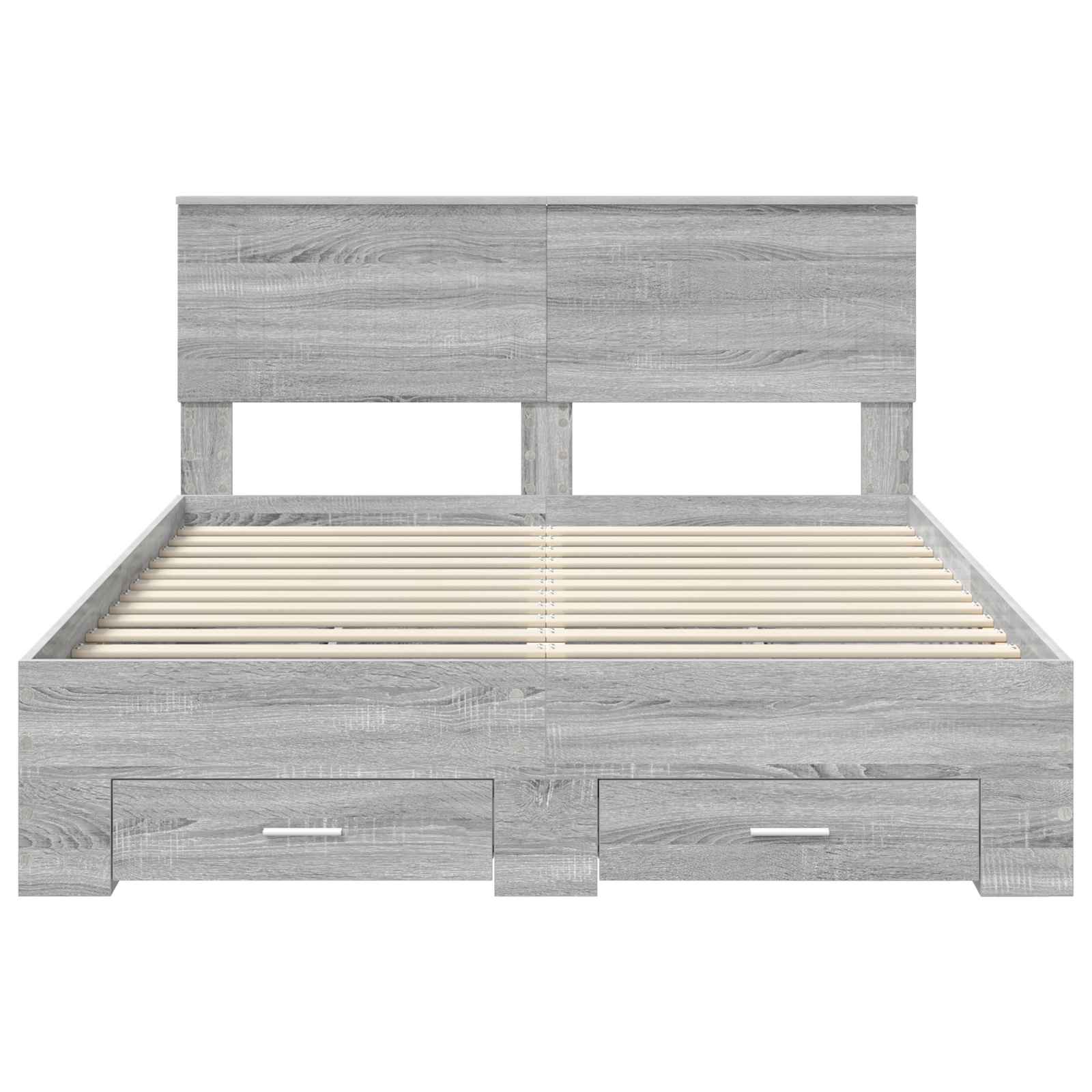 Cadre de lit Sonoma gris 140 x 190 cm Bois d'ingénierie - XIOS