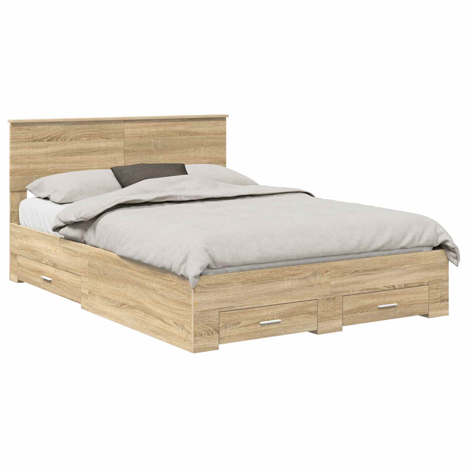 Cadre de lit Chêne Sonoma 135 x 190 cm Bois d'ingénierie - XIOS