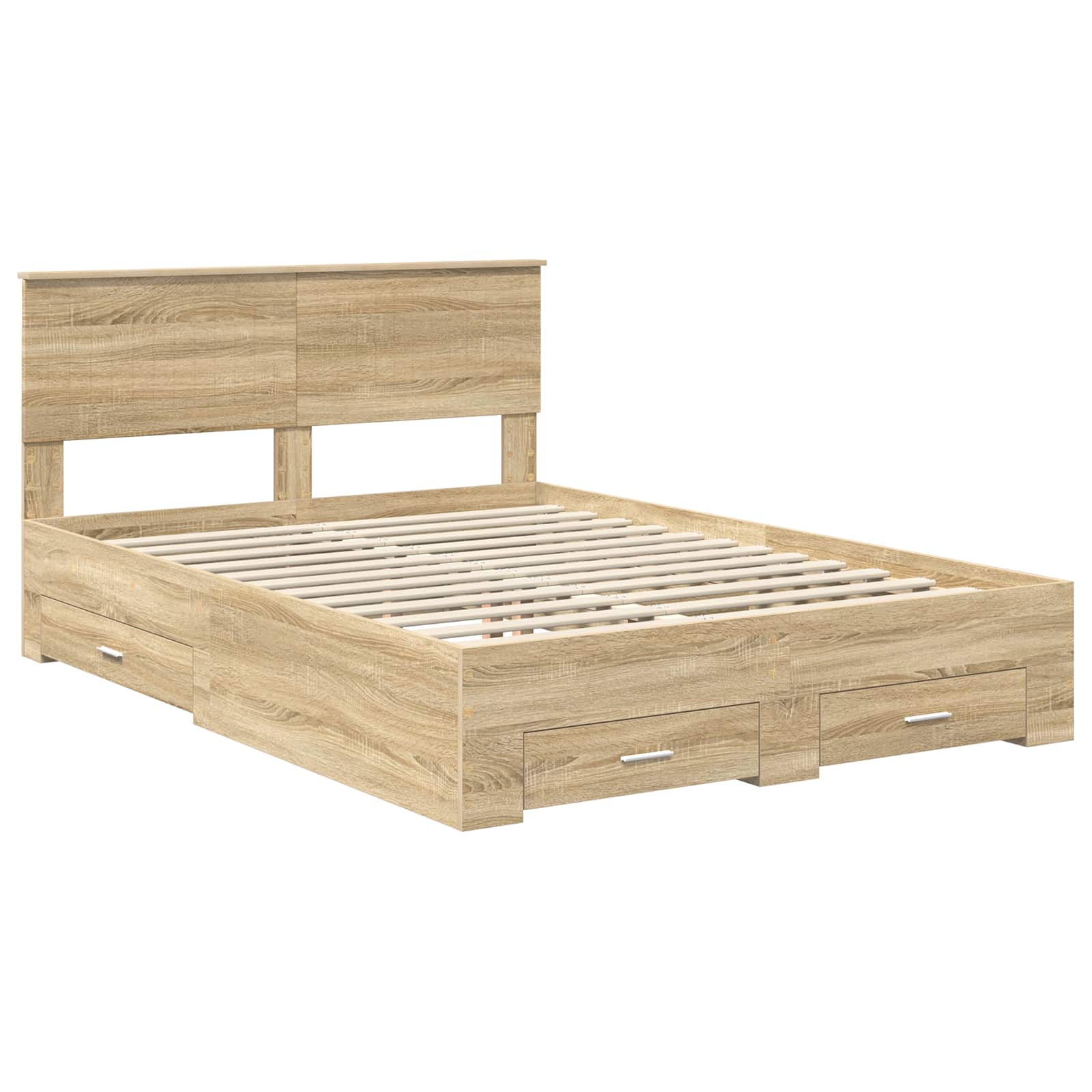 Cadre de lit Chêne Sonoma 135 x 190 cm Bois d'ingénierie - XIOS