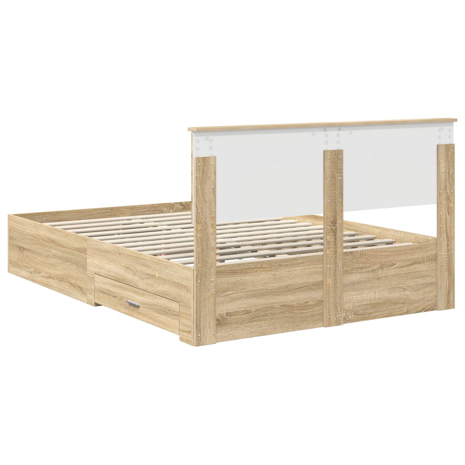 Cadre de lit Chêne Sonoma 135 x 190 cm Bois d'ingénierie - XIOS