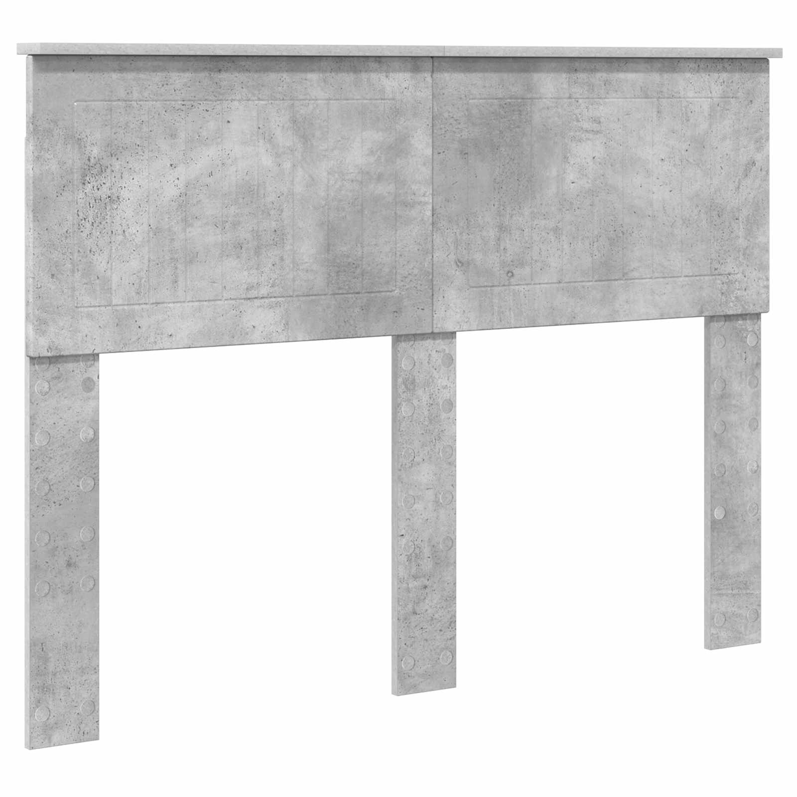 Cadre de lit Gris béton 135 x 190 cm Bois d'ingénierie - XIOS