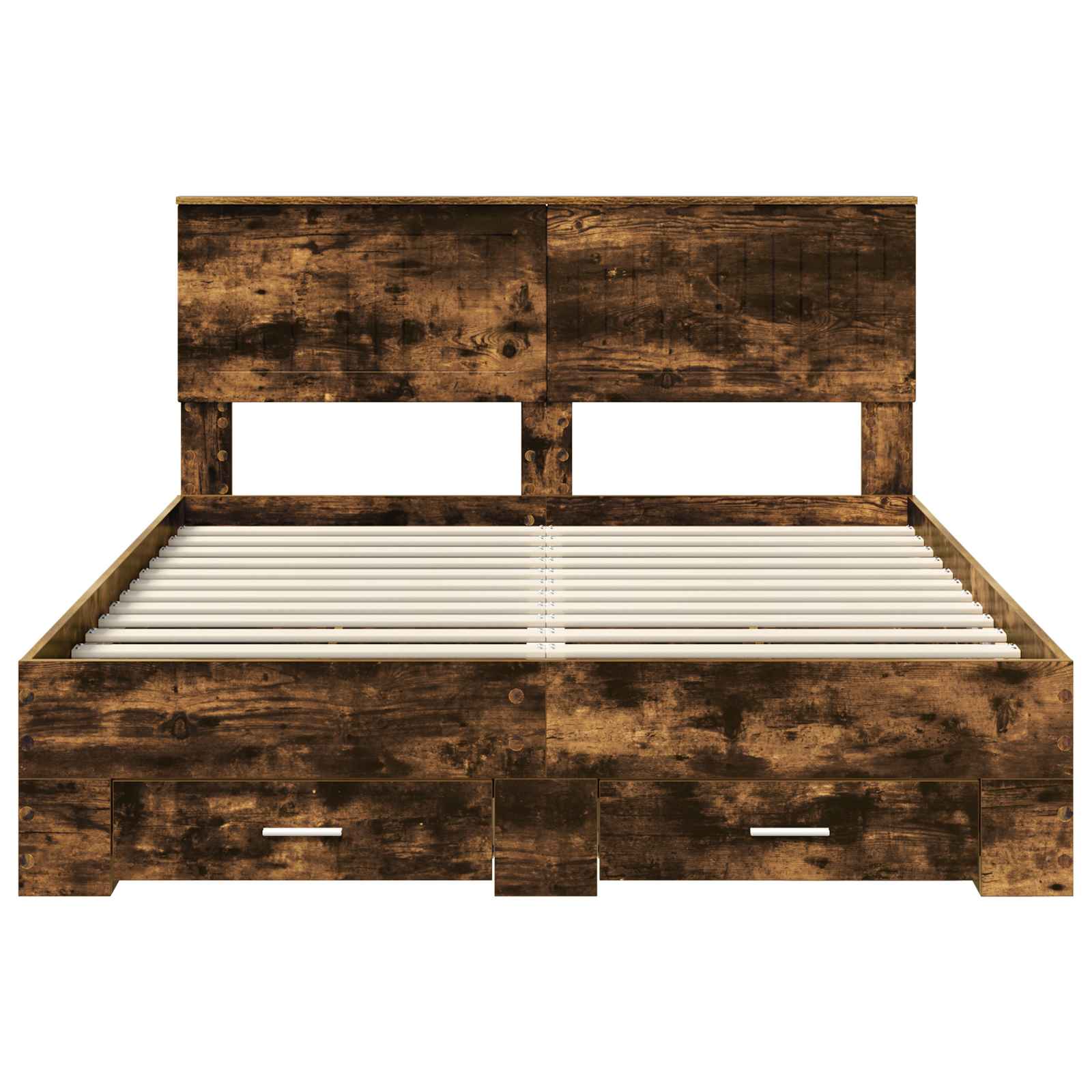 Cadre de lit Chêne fumé 135 x 190 cm Bois d'ingénierie - XIOS
