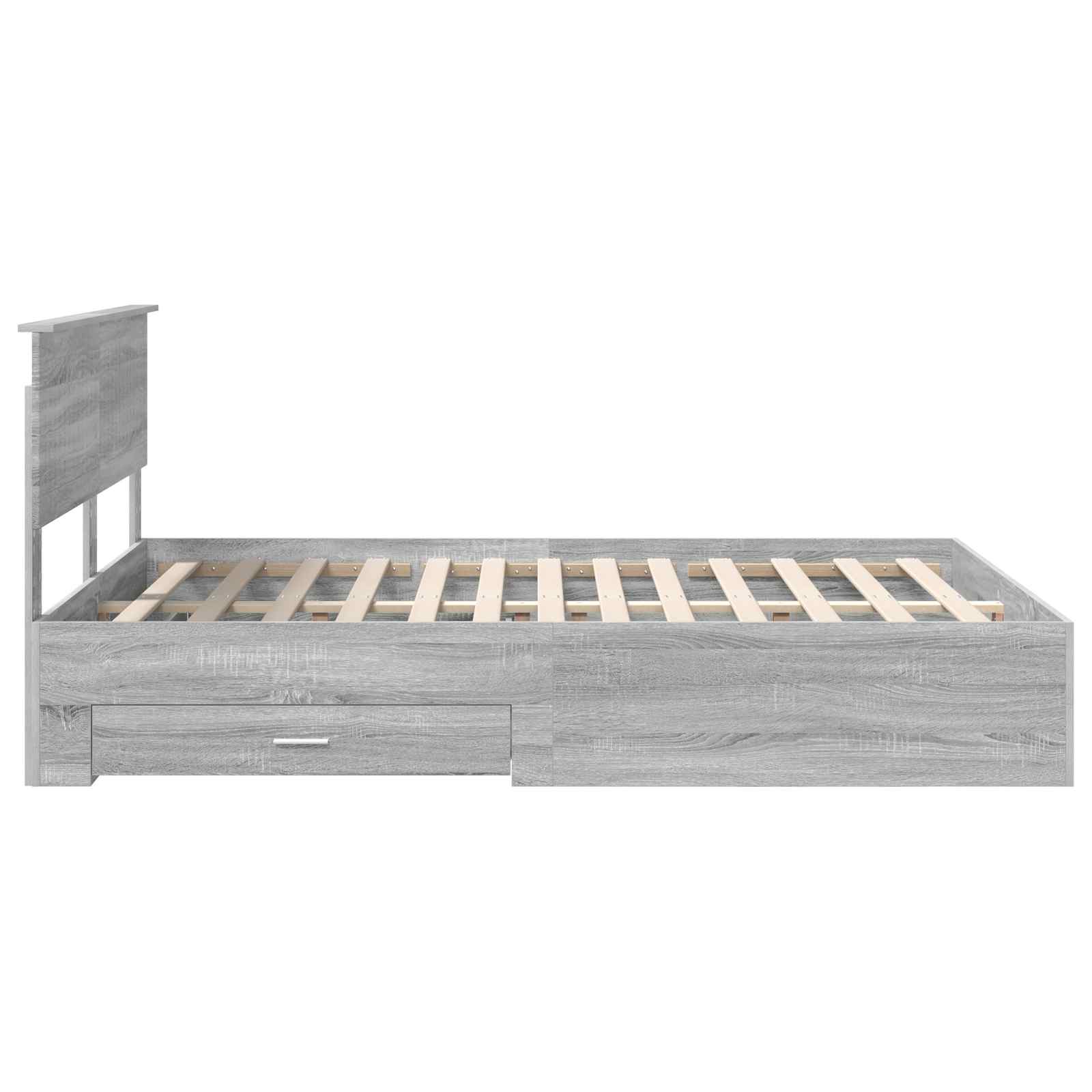 Cadre de lit Sonoma gris 135 x 190 cm Bois d'ingénierie - XIOS