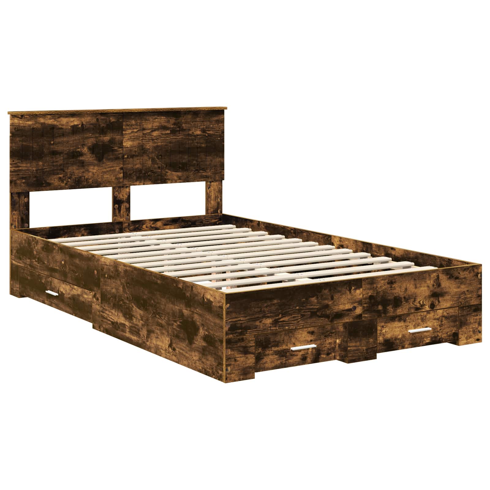 Cadre de lit Chêne fumé 120 x 200 cm Bois d'ingénierie - XIOS