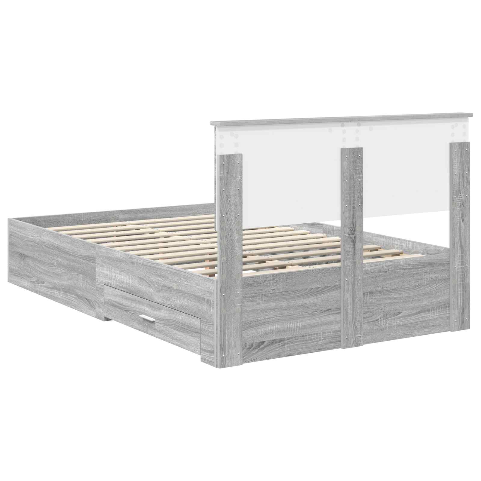 Cadre de lit Sonoma gris 120 x 200 cm Bois d'ingénierie - XIOS