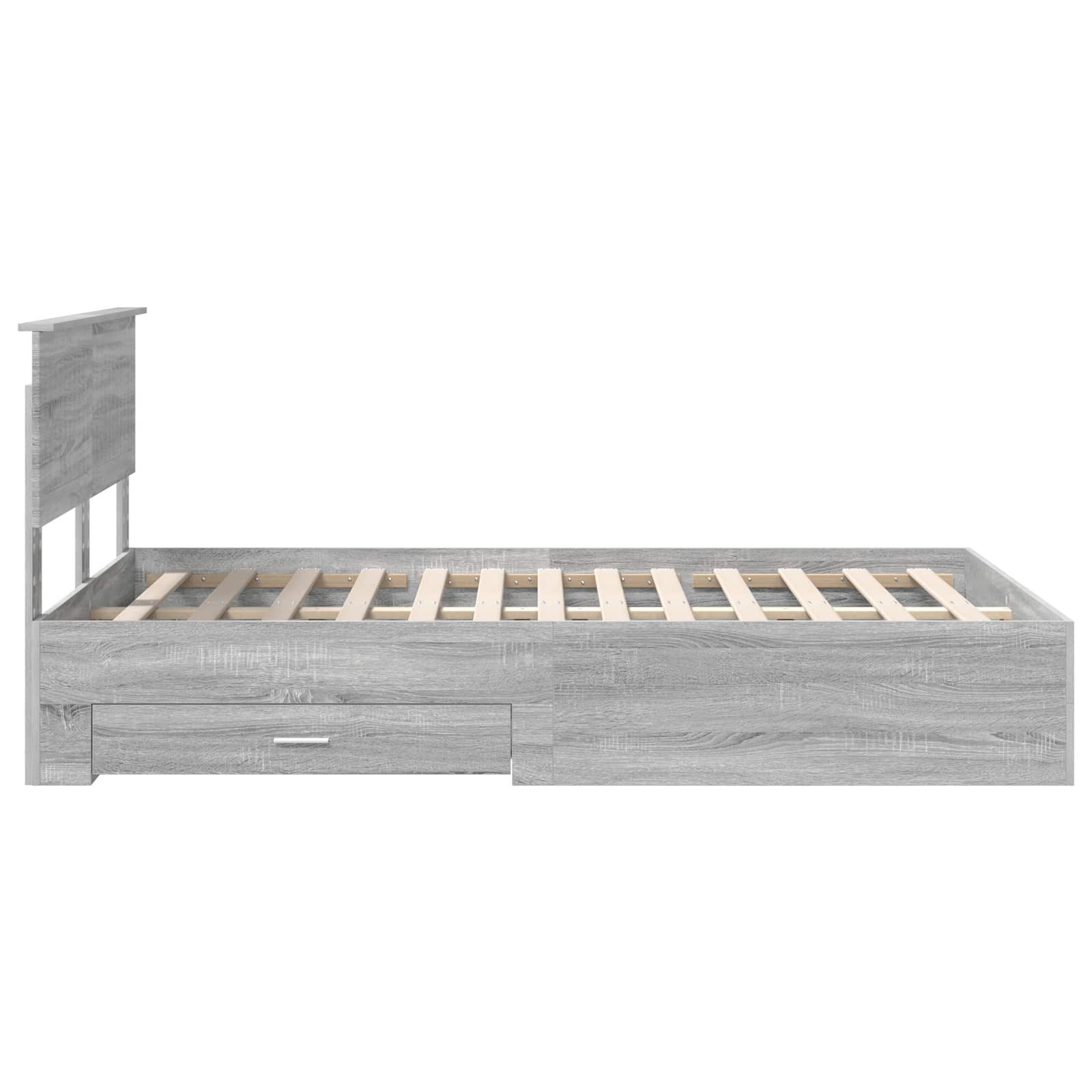 Cadre de lit Sonoma gris 120 x 200 cm Bois d'ingénierie - XIOS