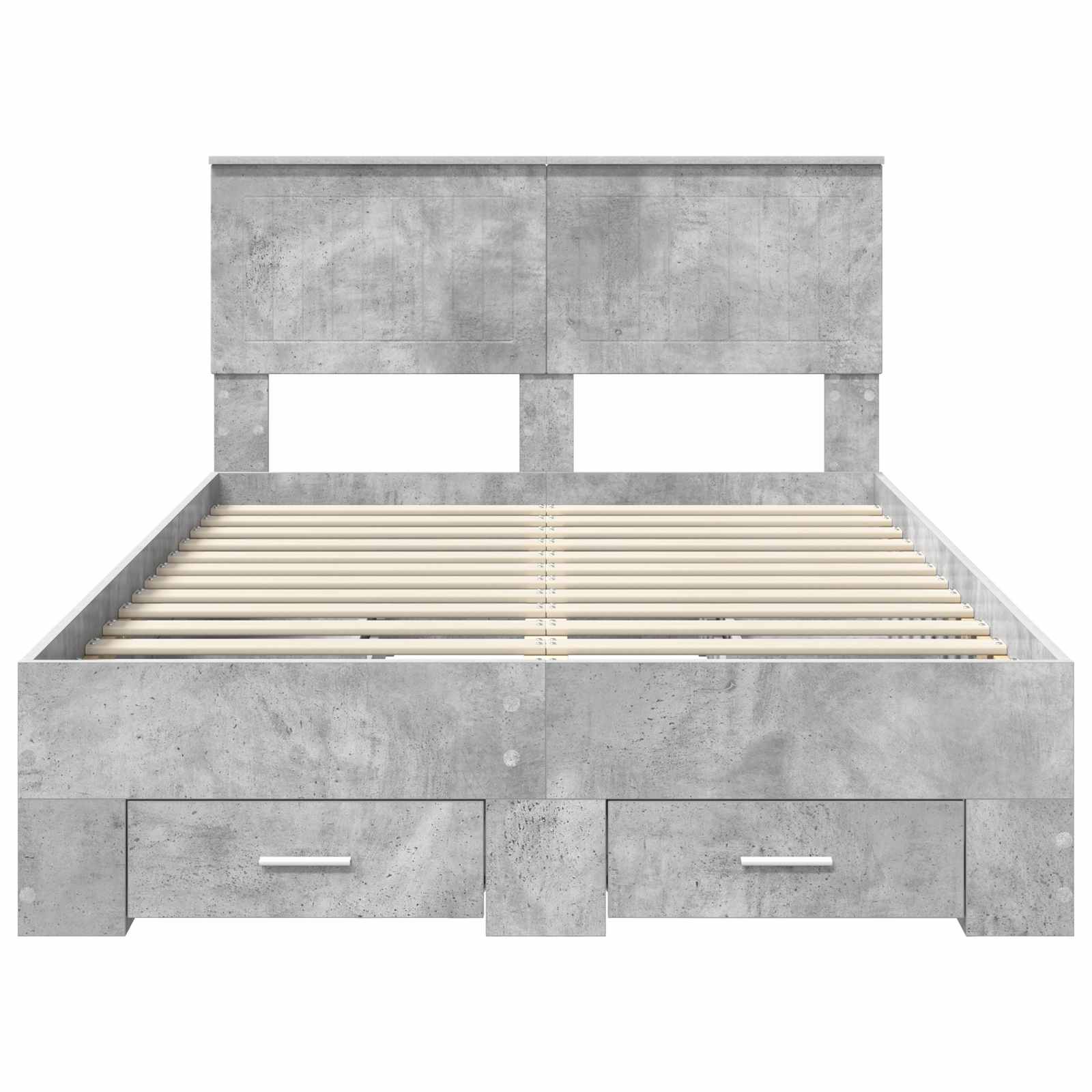 Cadre de lit Gris béton 120 x 190 cm Bois d'ingénierie - XIOS
