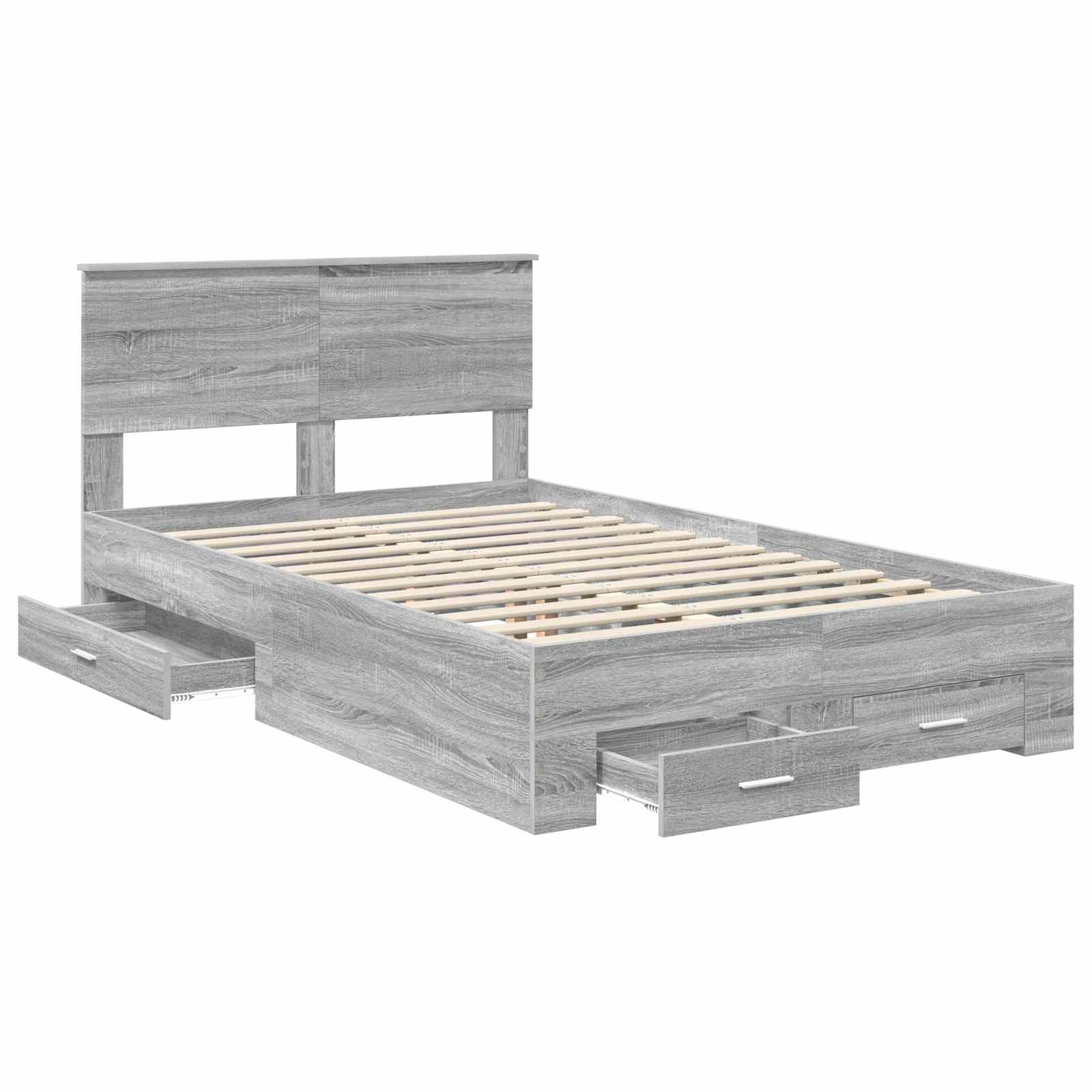 Cadre de lit Sonoma gris 120 x 190 cm Bois d'ingénierie - XIOS