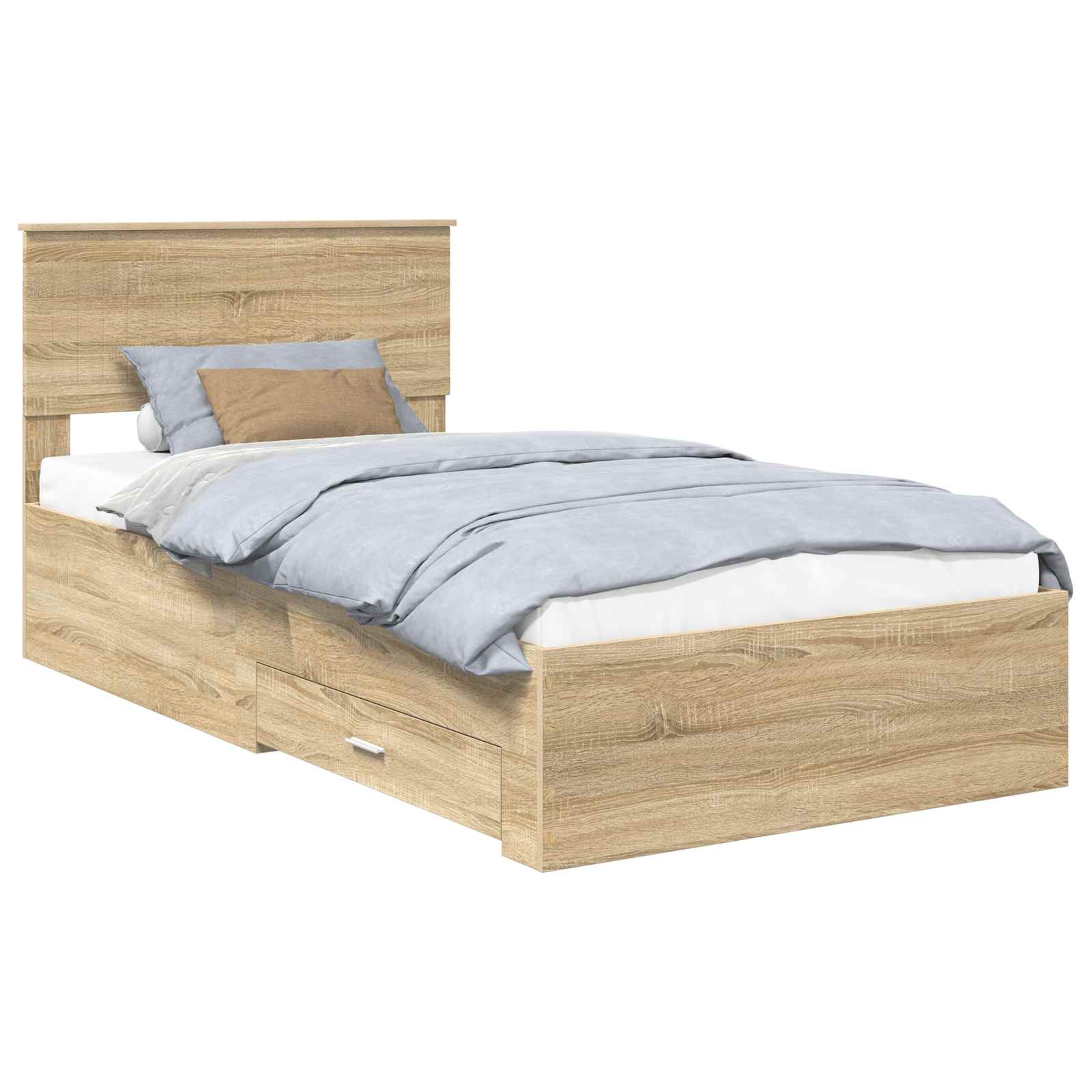 Cadre de lit Chêne Sonoma 100 x 200 cm Bois d'ingénierie - XIOS