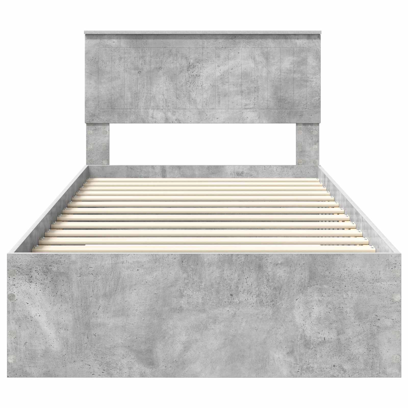 Cadre de lit Gris béton 100 x 200 cm Bois d'ingénierie - XIOS