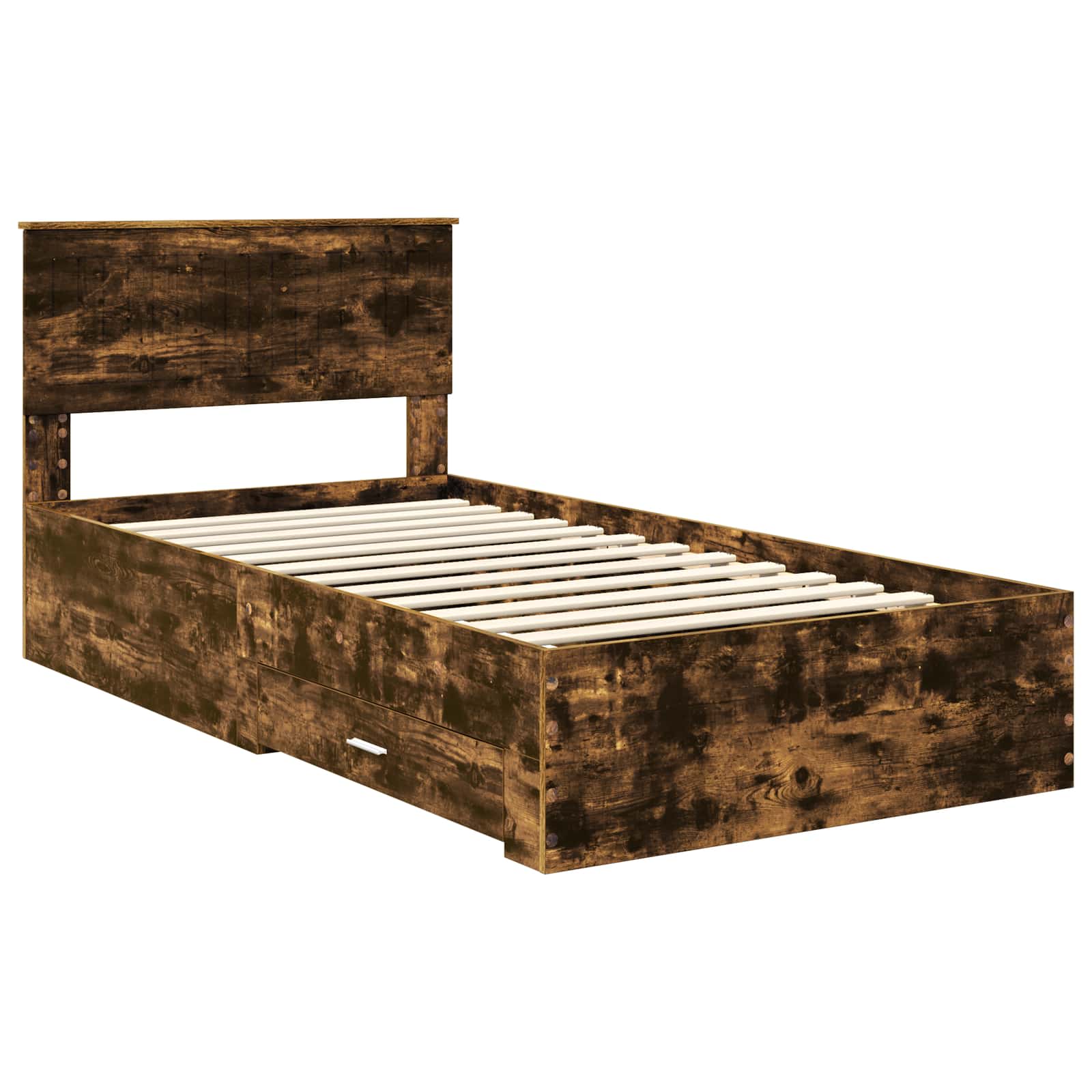 Cadre de lit Chêne fumé 100 x 200 cm Bois d'ingénierie - XIOS