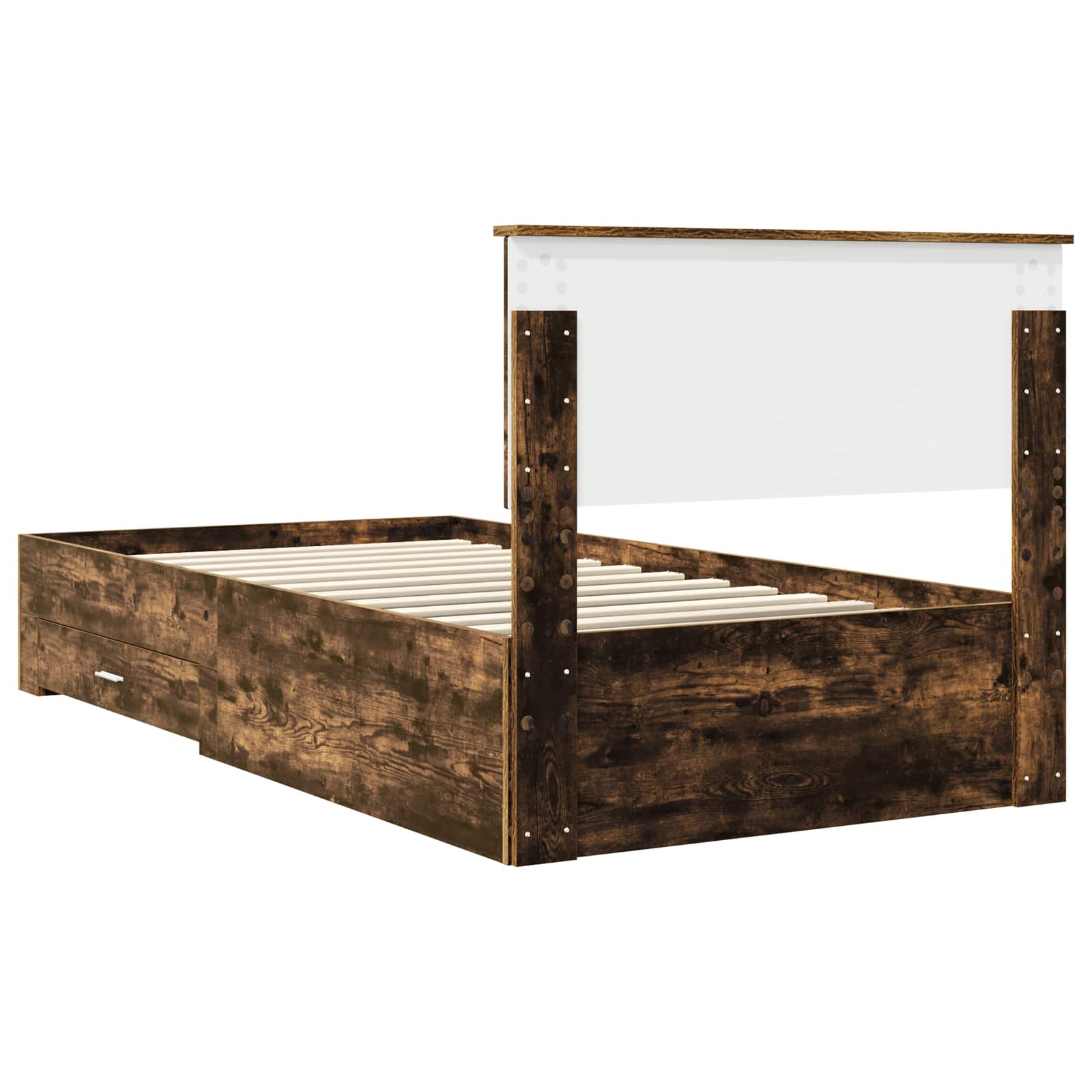 Cadre de lit Chêne fumé 100 x 200 cm Bois d'ingénierie - XIOS