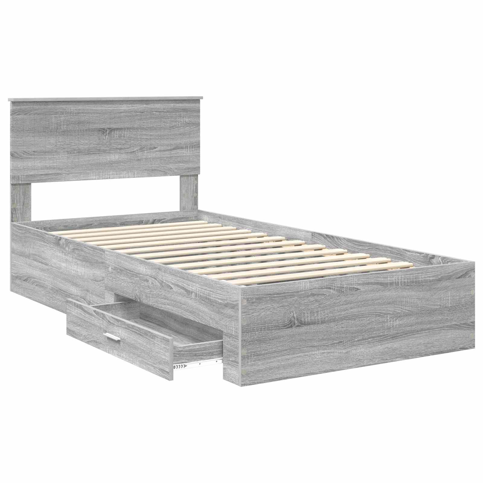 Cadre de lit Sonoma gris 100 x 200 cm Bois d'ingénierie - XIOS