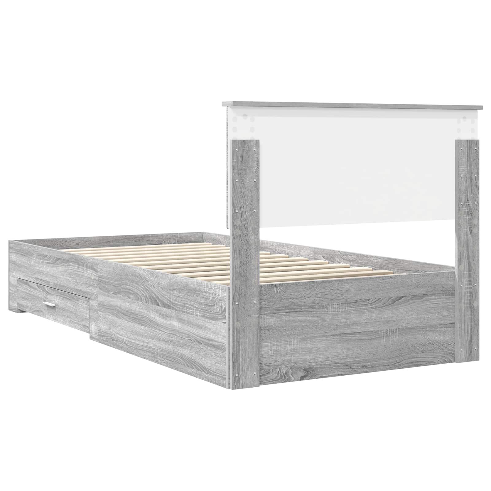 Cadre de lit Sonoma gris 100 x 200 cm Bois d'ingénierie - XIOS