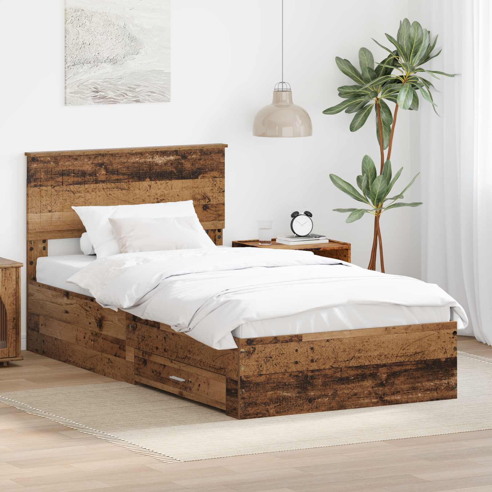 Cadre de lit Bois ancien 100 x 200 cm Bois d'ingénierie - XIOS