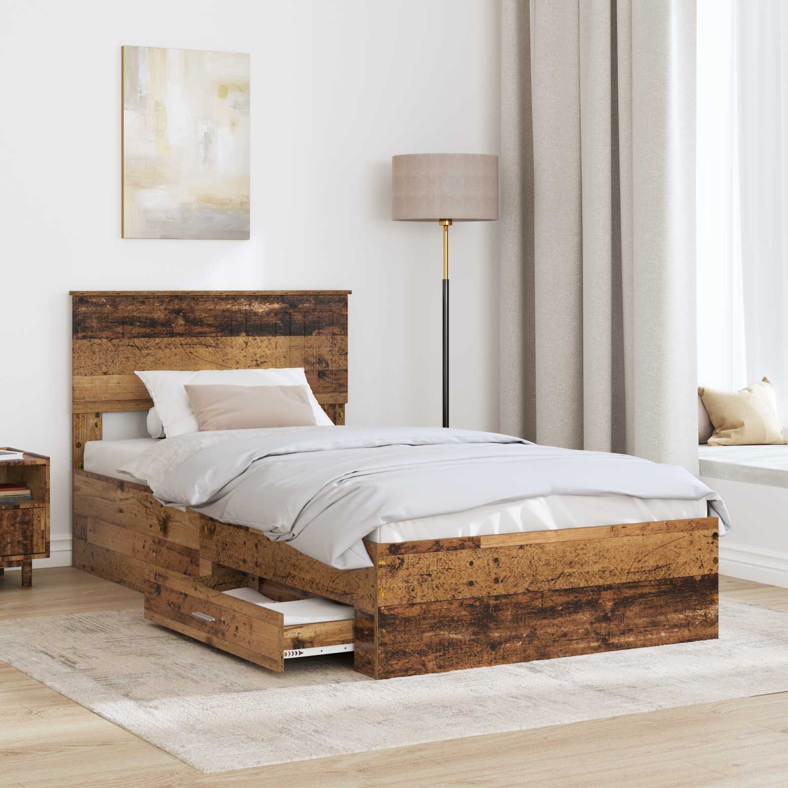 Cadre de lit Bois ancien 100 x 200 cm Bois d'ingénierie - XIOS