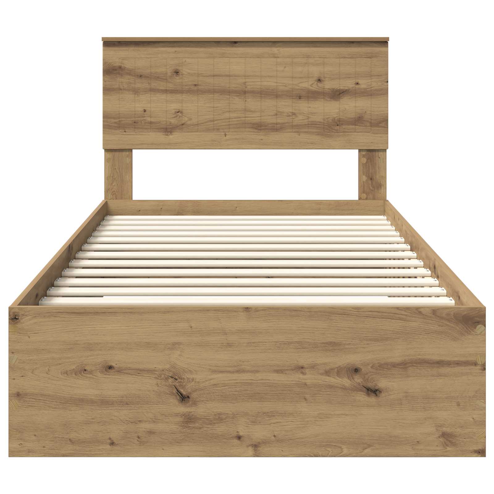 Cadre de lit Chêne artisanal 100 x 200 cm Bois d'ingénierie - XIOS