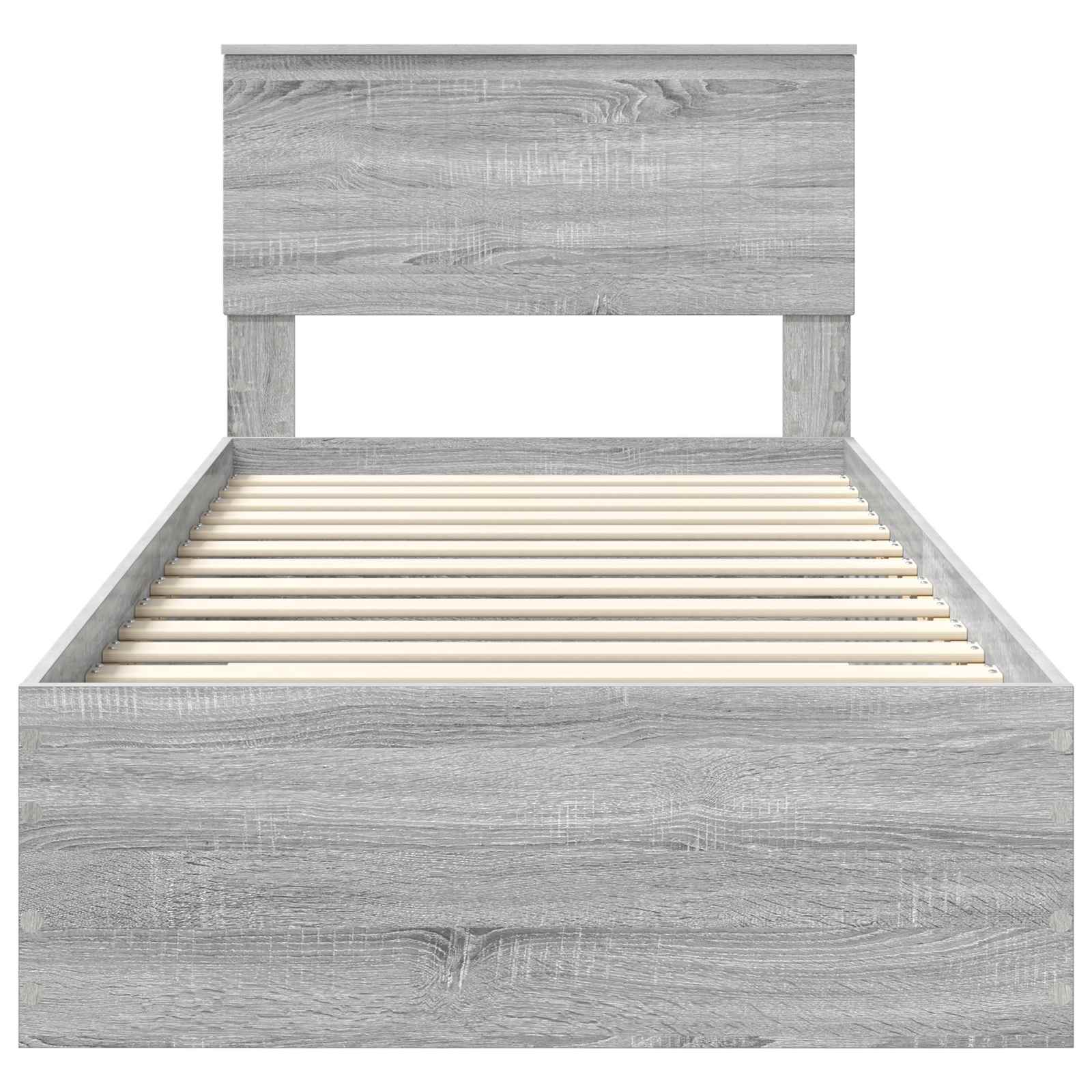 Cadre de lit Sonoma gris 90 x 200 cm Bois d'ingénierie - XIOS
