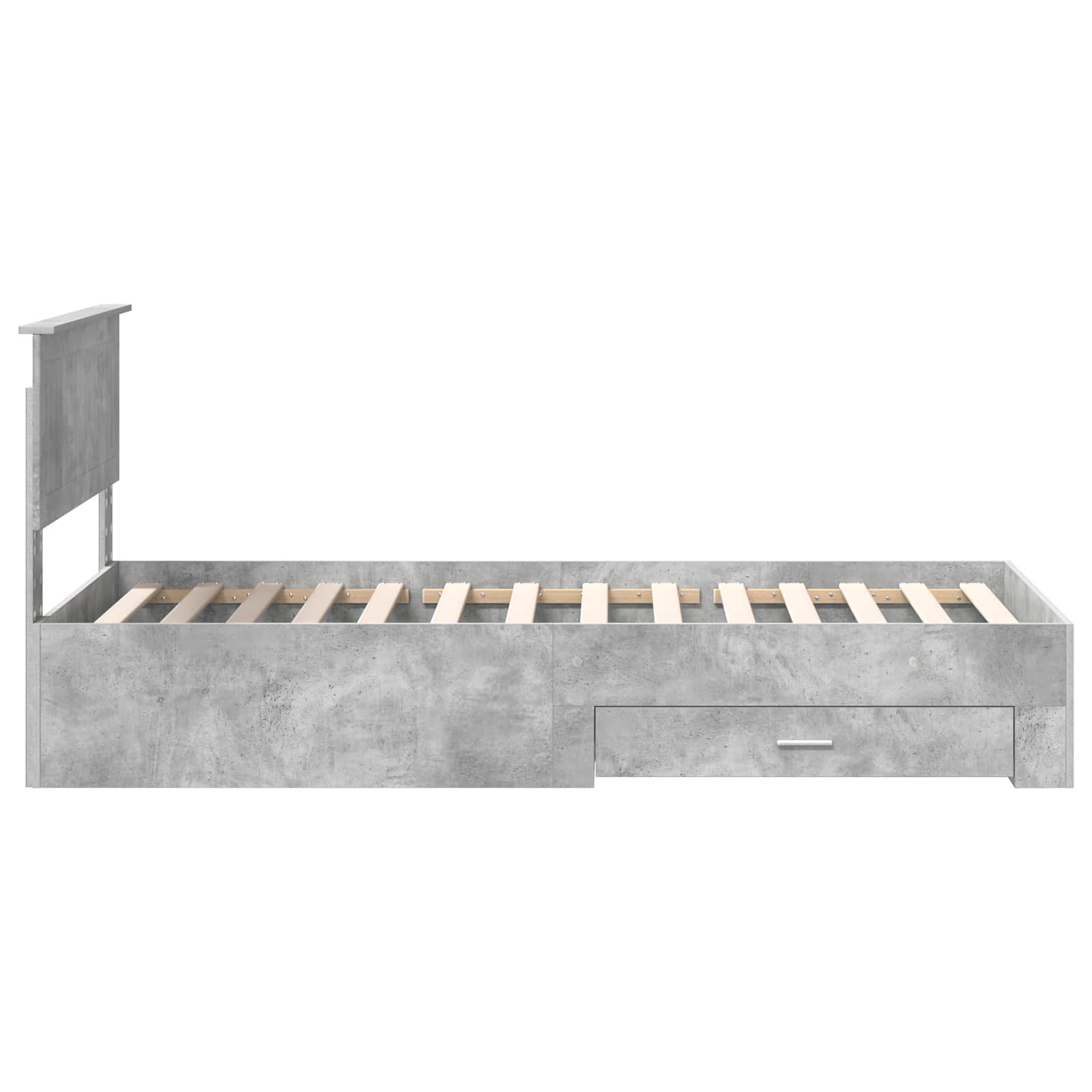 Cadre de lit Gris béton 90 x 190 cm Bois d'ingénierie - XIOS