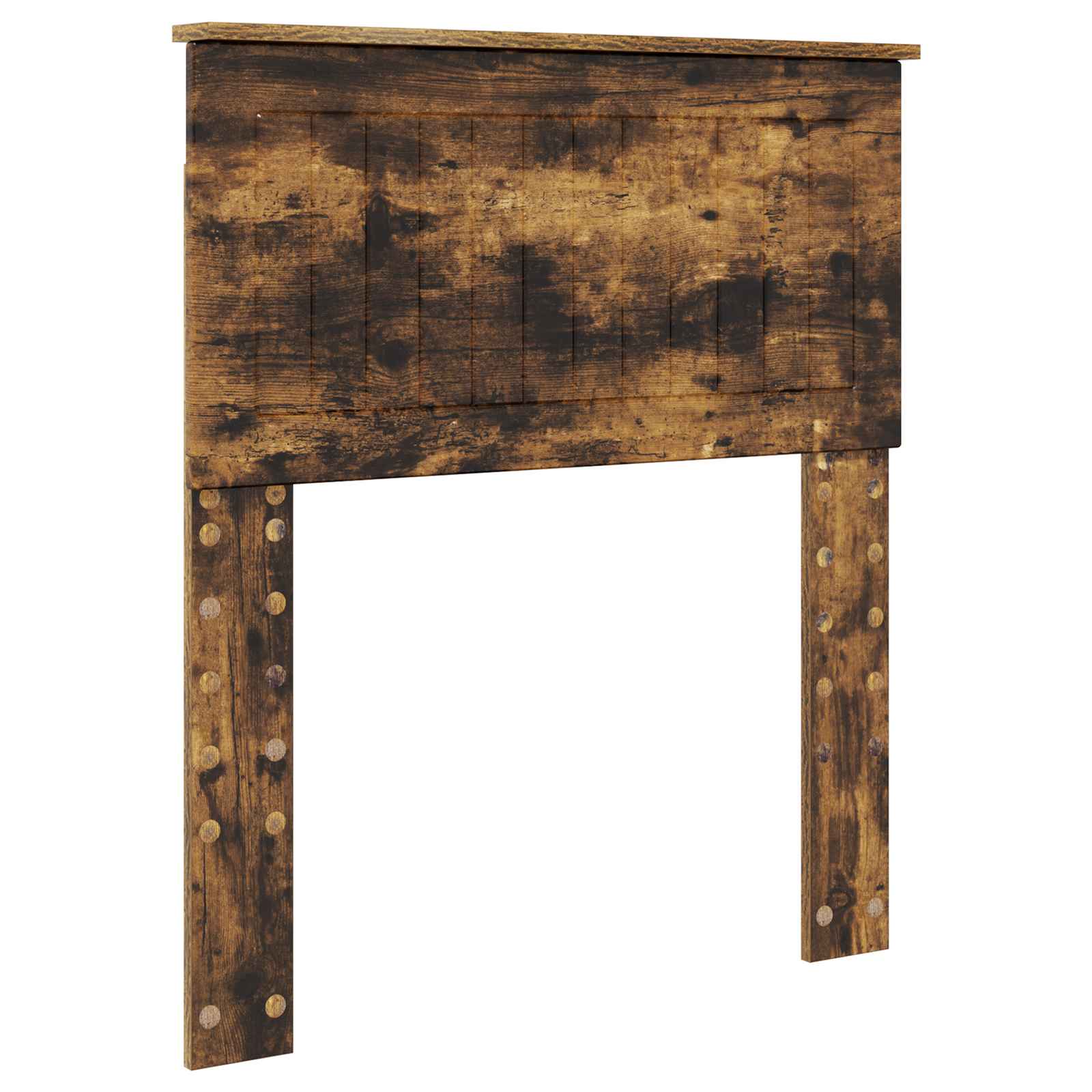 Cadre de lit Chêne Fumé et Argent 75 x 190 cm Bois d'ingénierie - XIOS