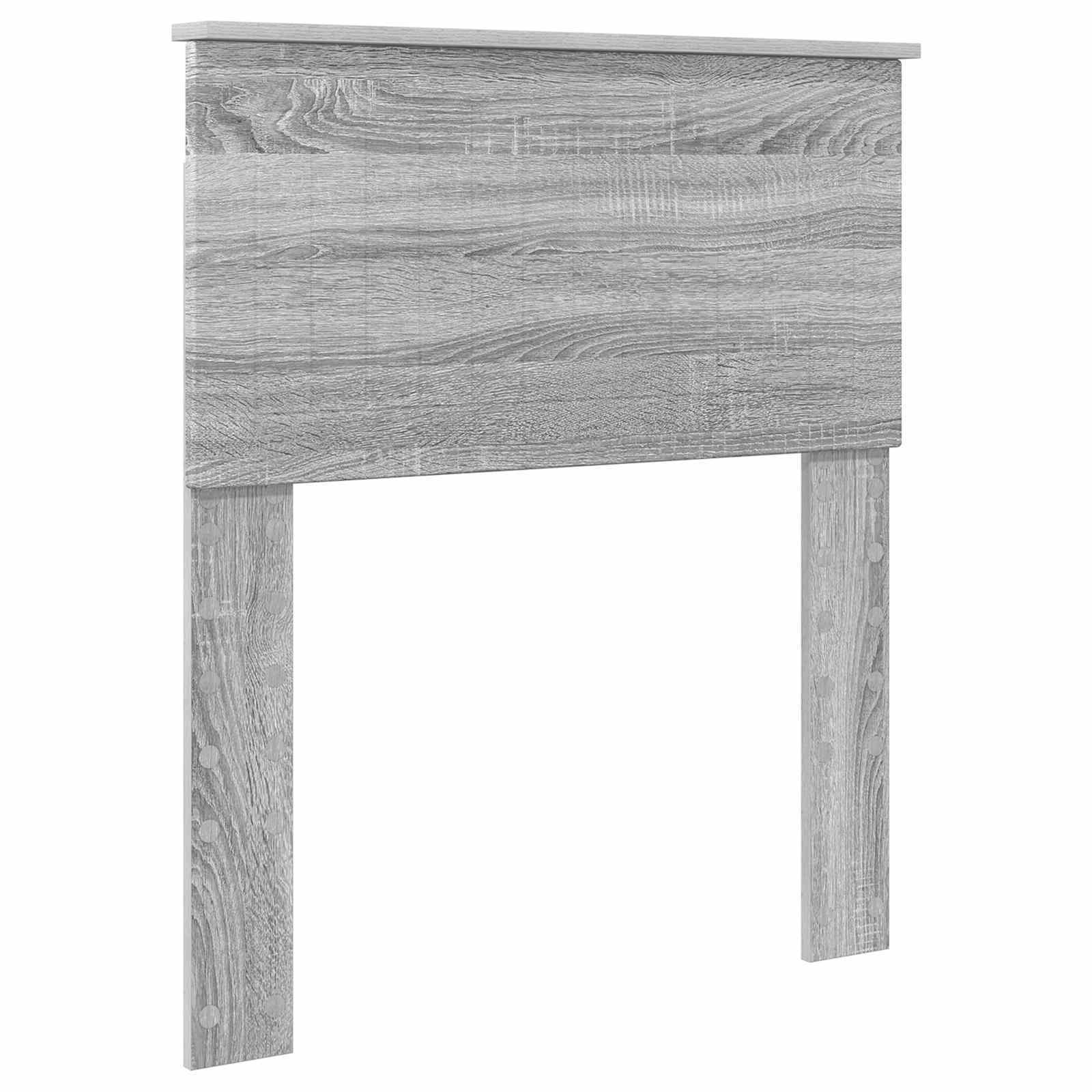 Cadre de lit avec tiroir Sonoma Gris et Argent 75 x 190 cm - XIOS