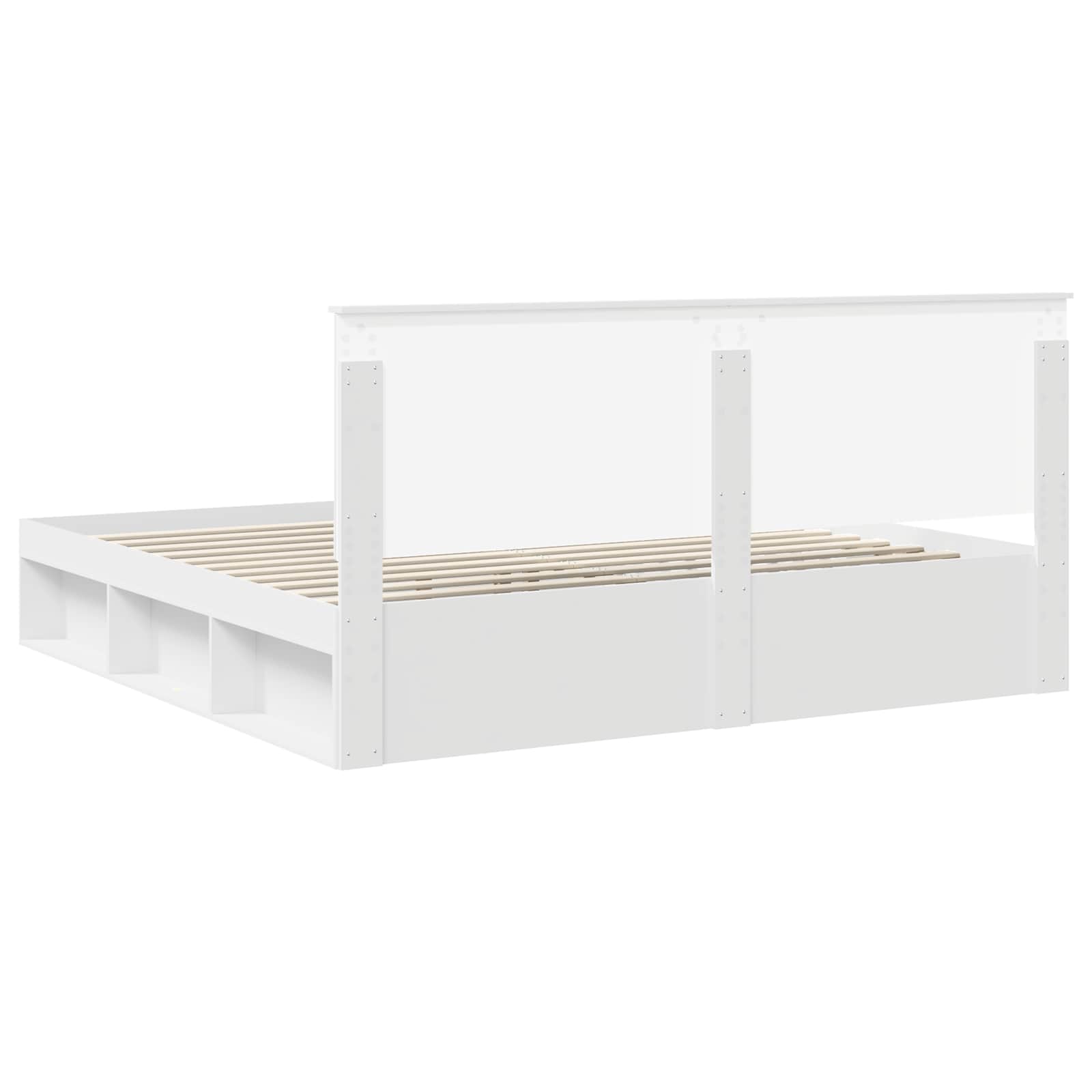 Cadre de lit Blanc 200 x 200 cm Bois de pin massif