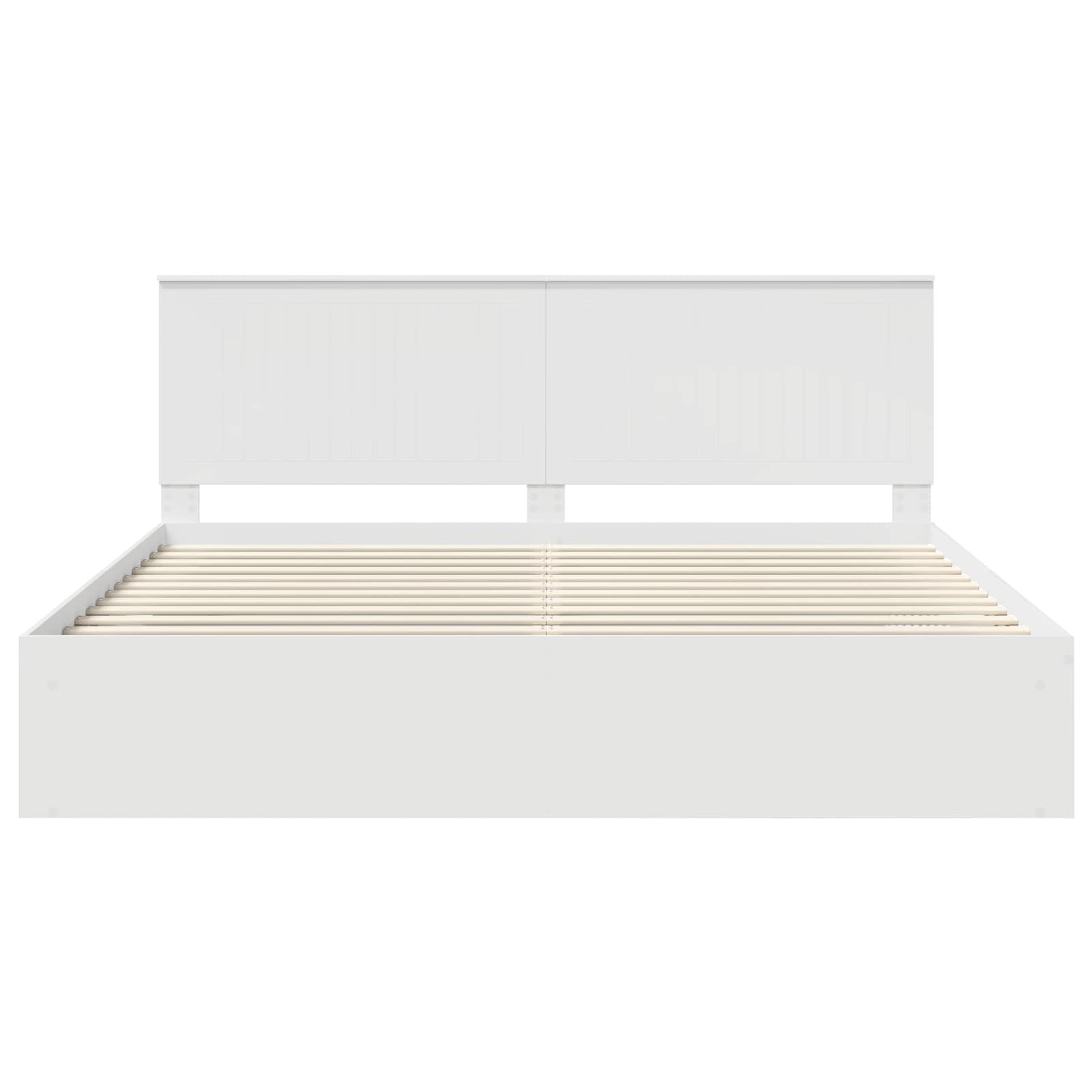 Cadre de lit Blanc 200 x 200 cm Bois de pin massif