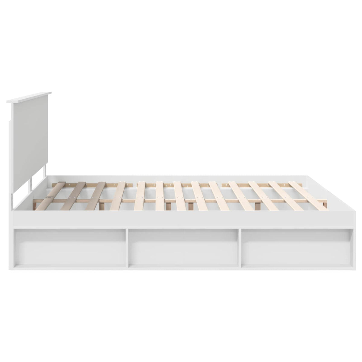 Cadre de lit Blanc 200 x 200 cm Bois de pin massif