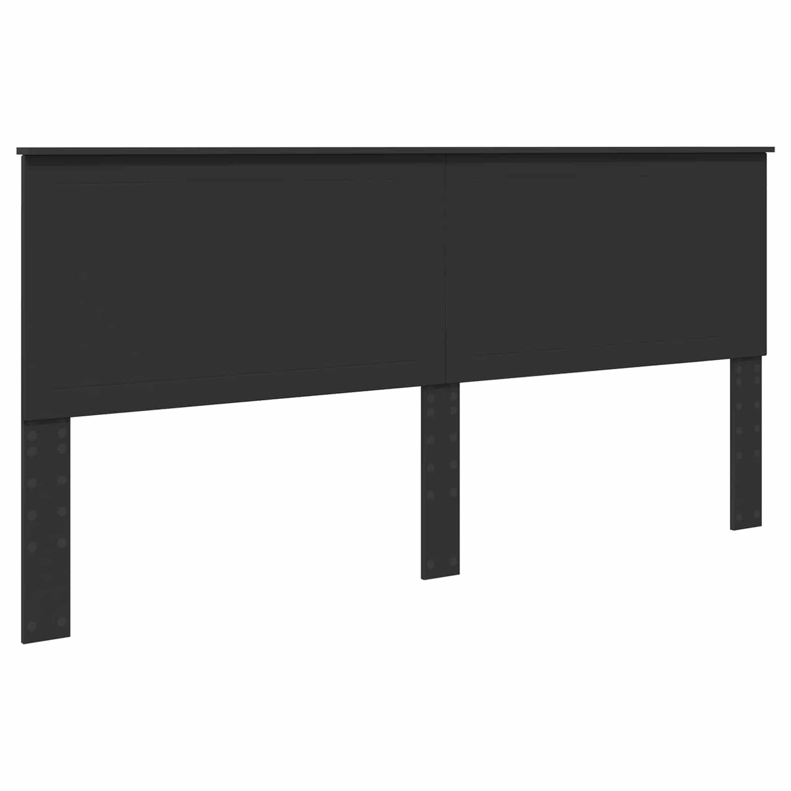 Cadre de lit Noir 200 x 200 cm Bois de pin massif - XIOS