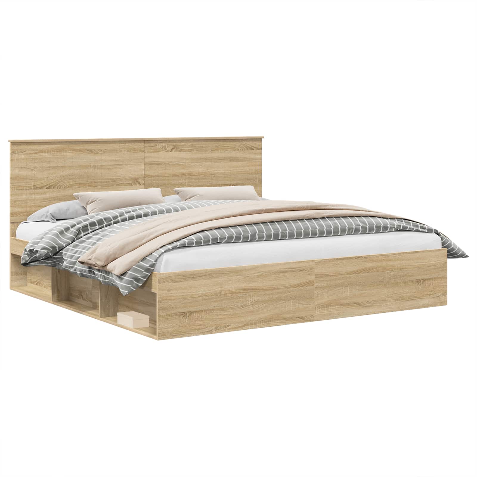 Cadre de lit Sonoma 200 x 200 cm Bois de pin massif