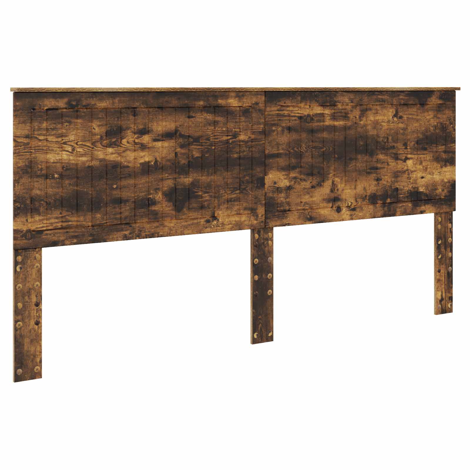 Cadre de lit Chêne fumé 200 x 200 cm Bois de pin massif - XIOS