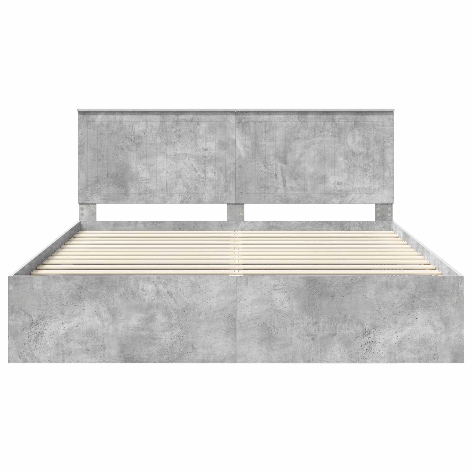 Cadre de lit Béton 180 x 200 cm Bois de pin massif