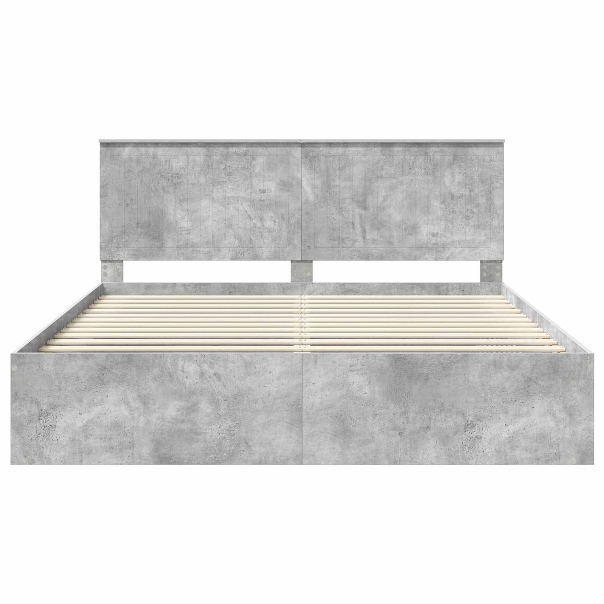 Cadre de lit Gris béton 180 x 200 cm Bois de pin massif