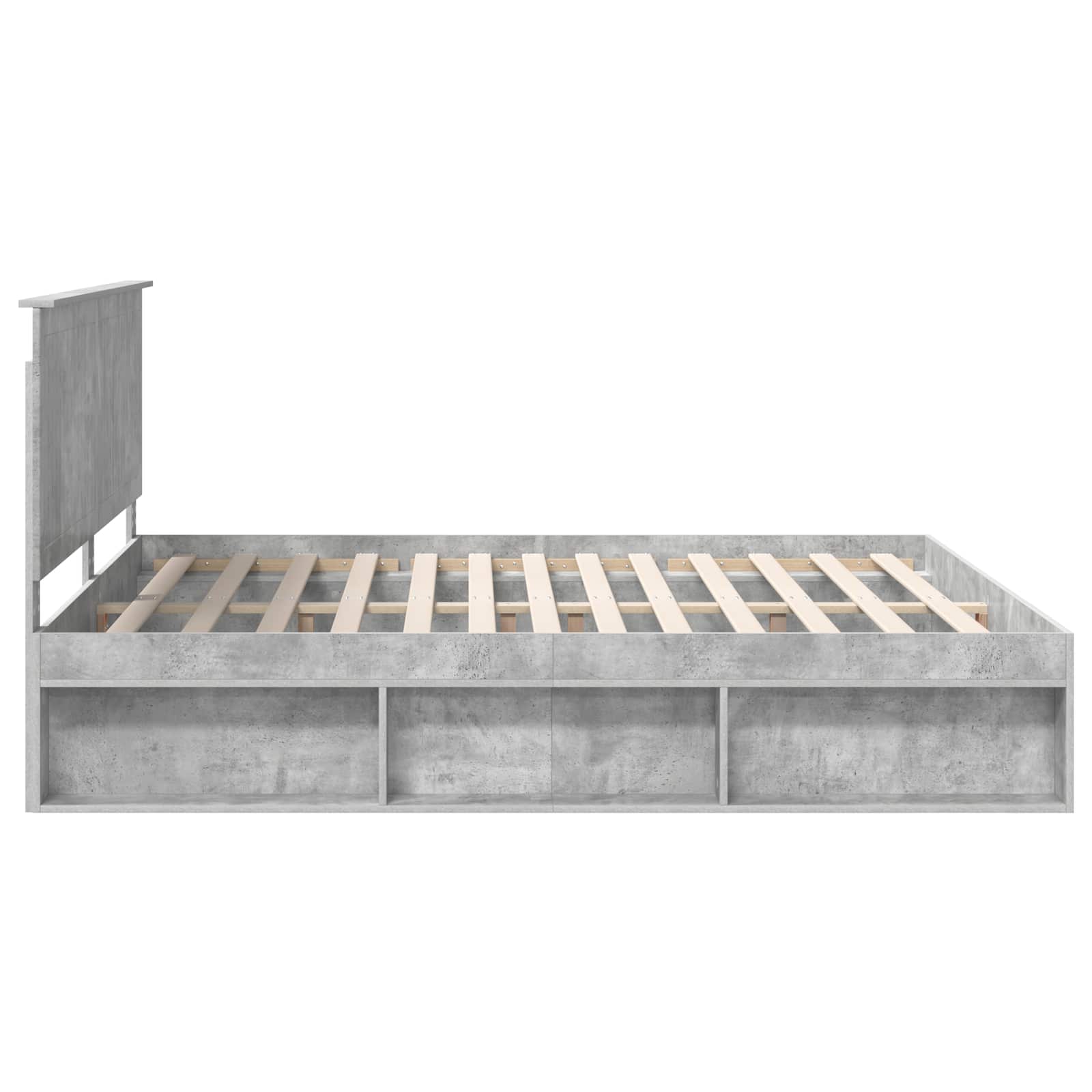 Cadre de lit Béton 180 x 200 cm Bois de pin massif