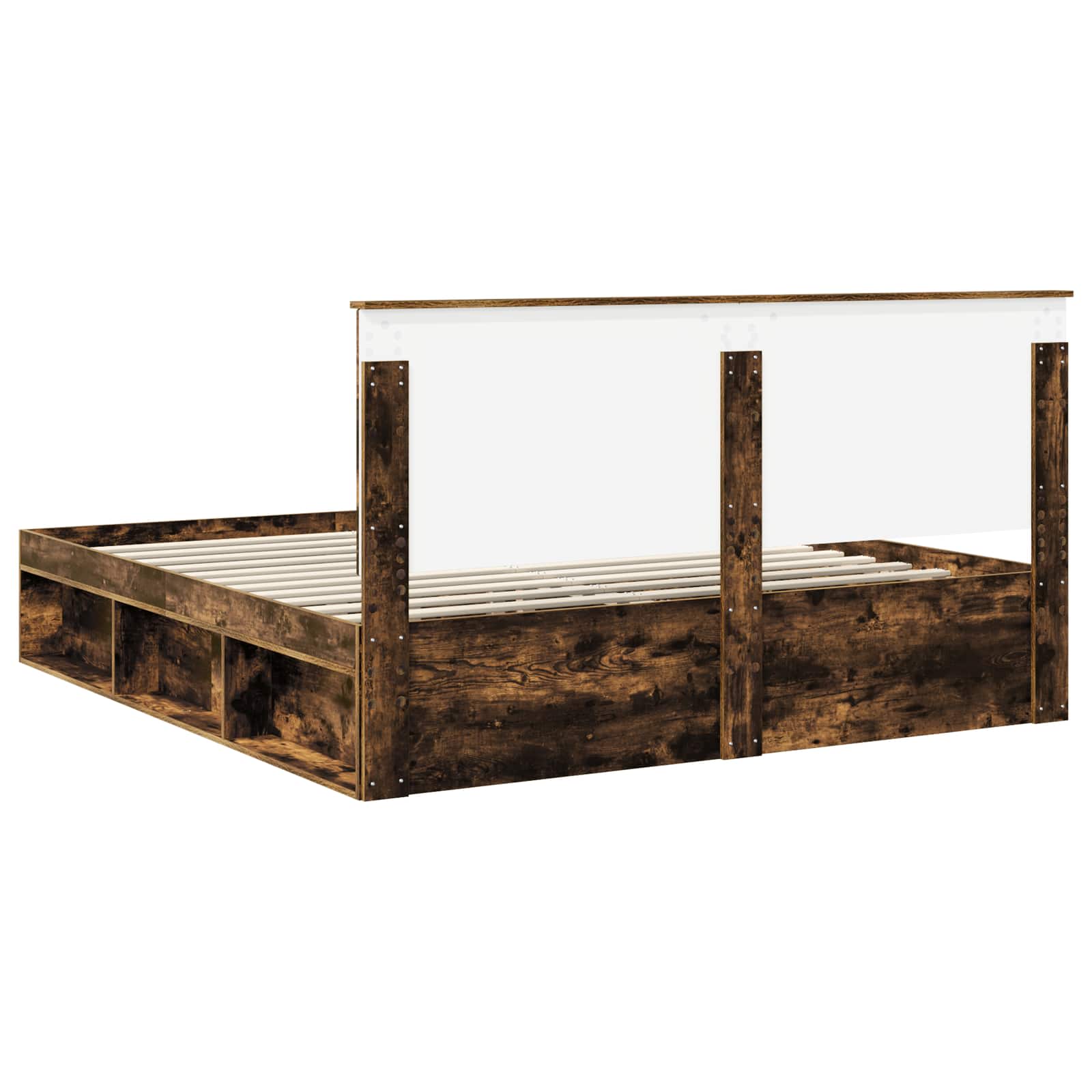Cadre de lit Chêne fumé 180 x 200 cm Bois de pin massif