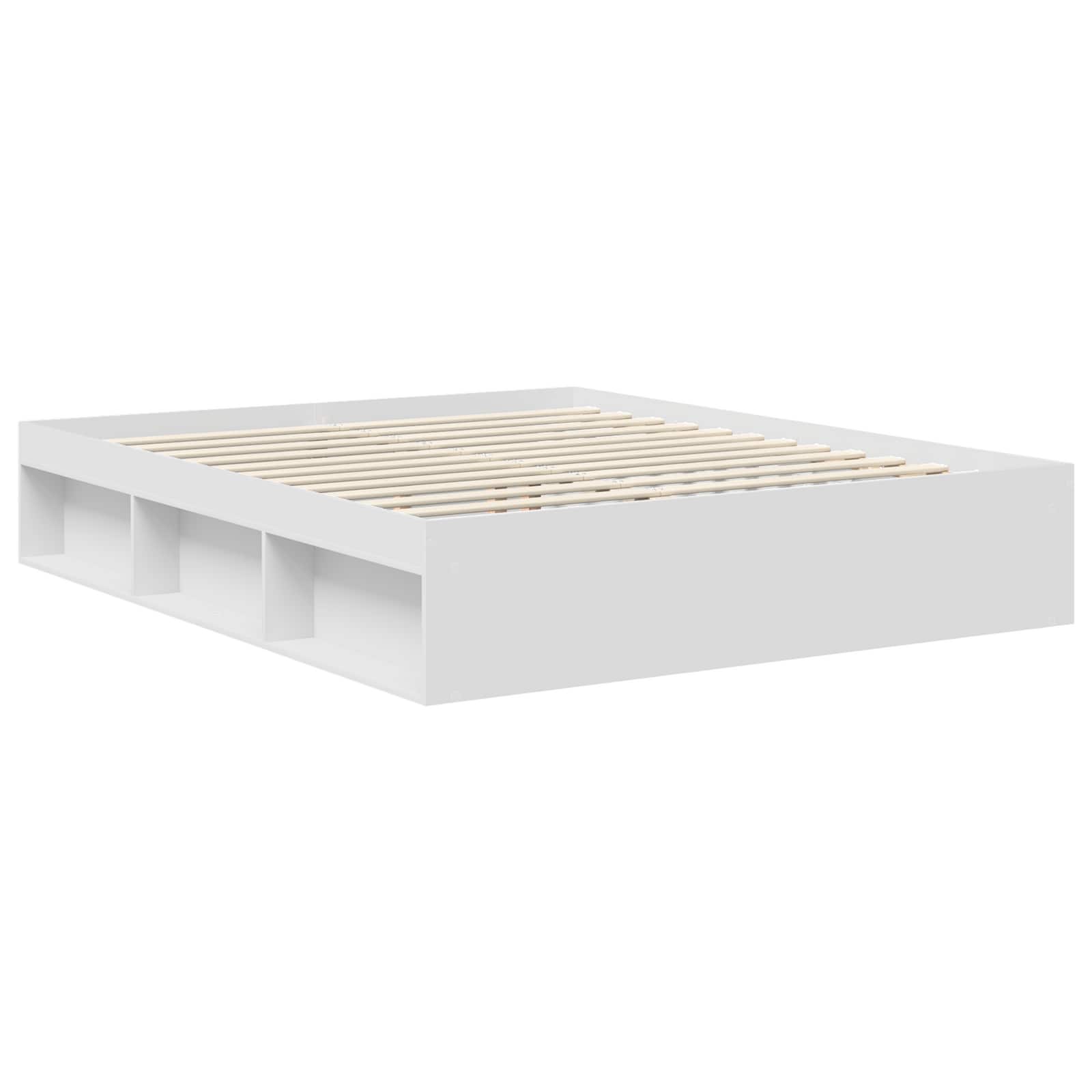 Cadre de lit Blanc 160 x 200 cm Bois de pin massif