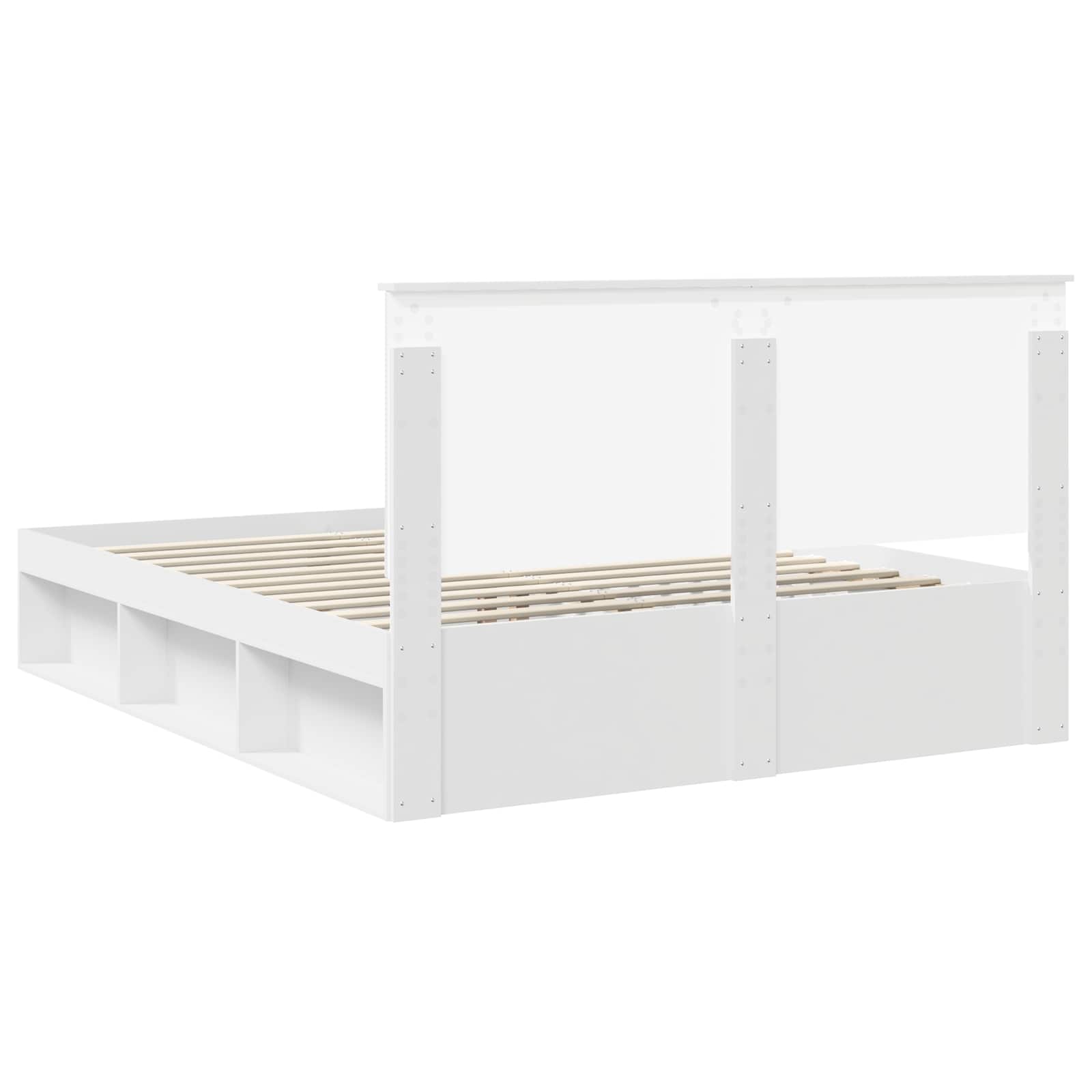 Cadre de lit Blanc 160 x 200 cm Bois de pin massif